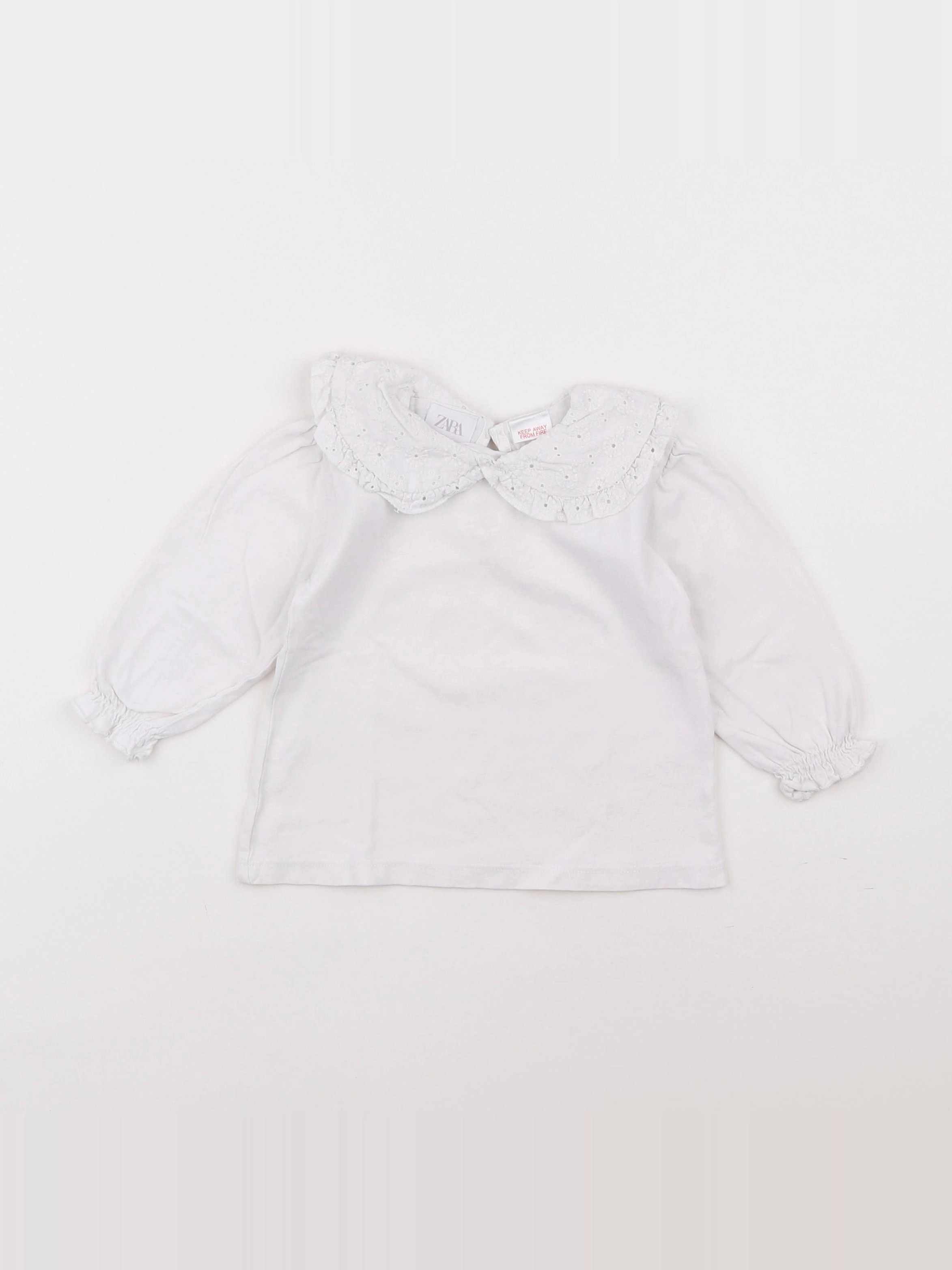 Zara - tee-shirt blanc - 9/12 mois