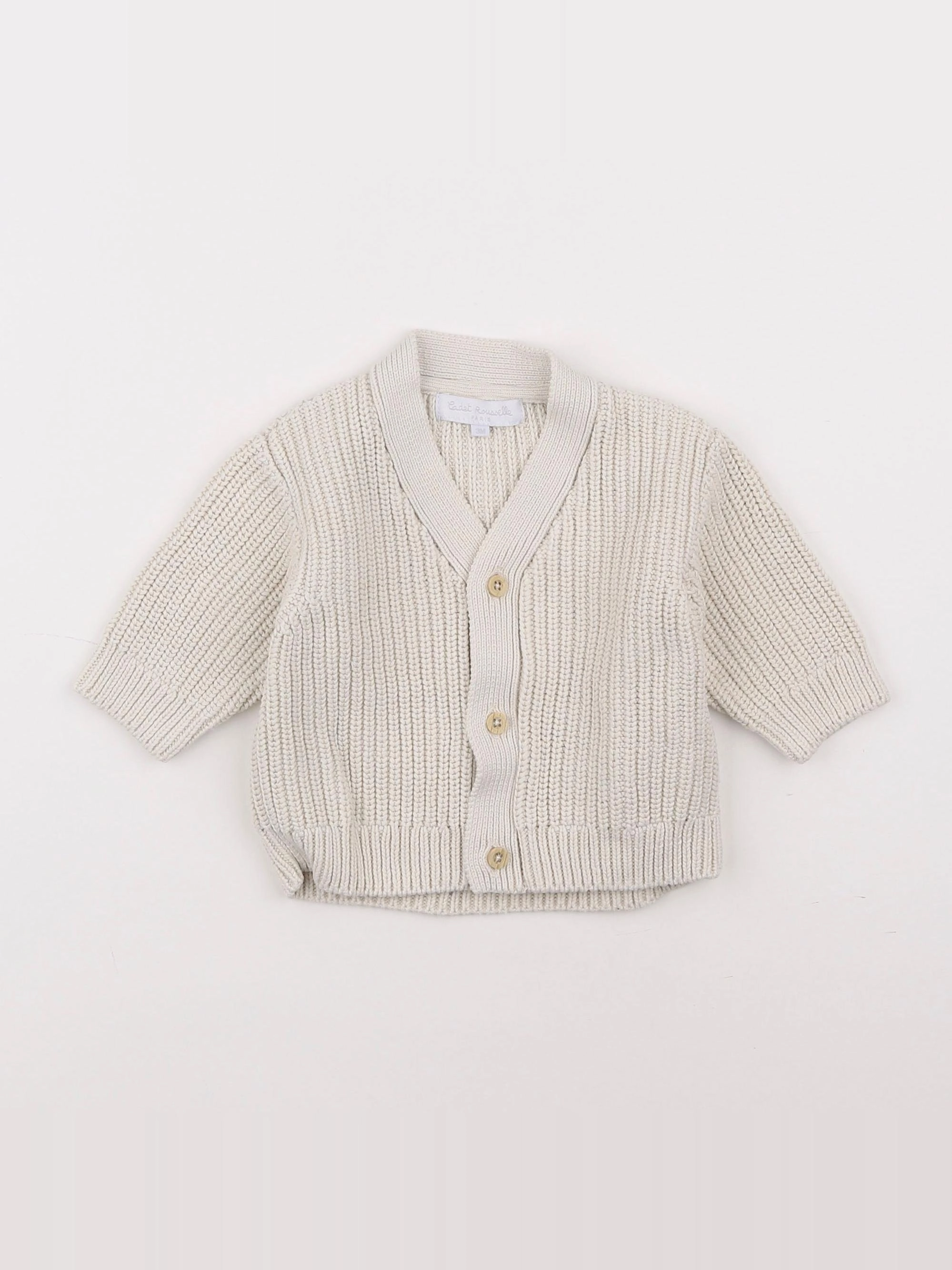 Cadet Rousselle - gilet beige - 3 mois
