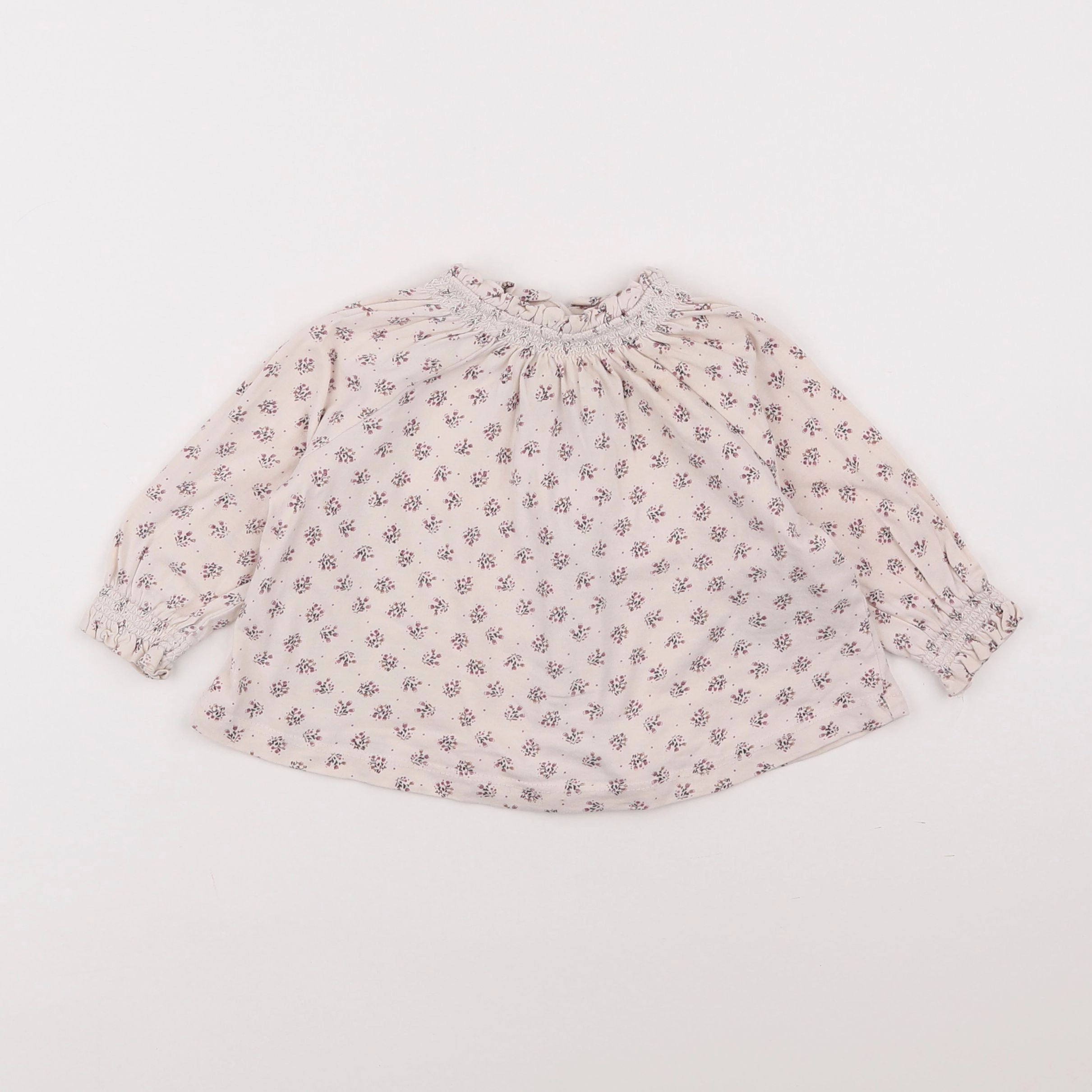 Vertbaudet - tee-shirt beige - 6 mois