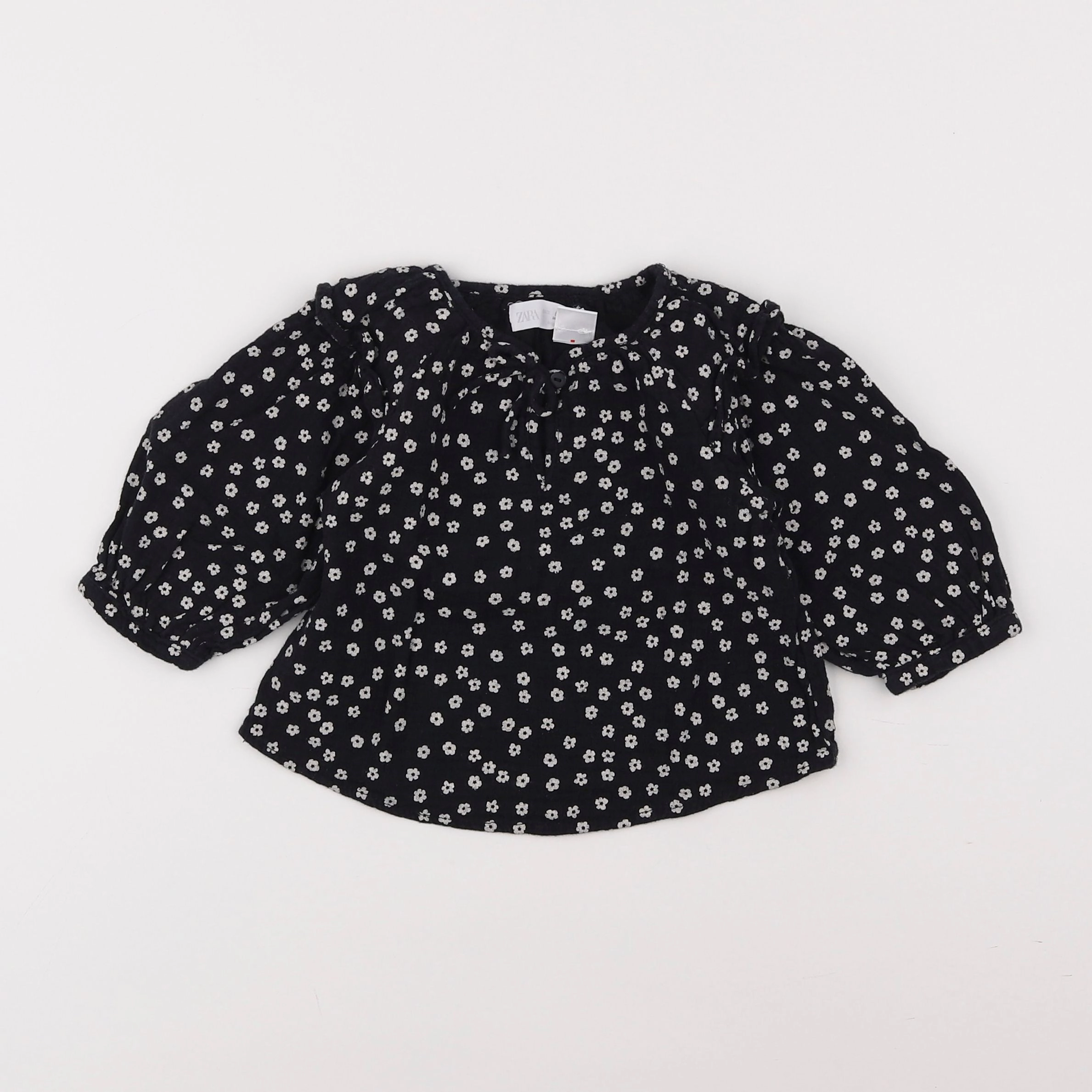 Zara - blouse bleu - 9/12 mois