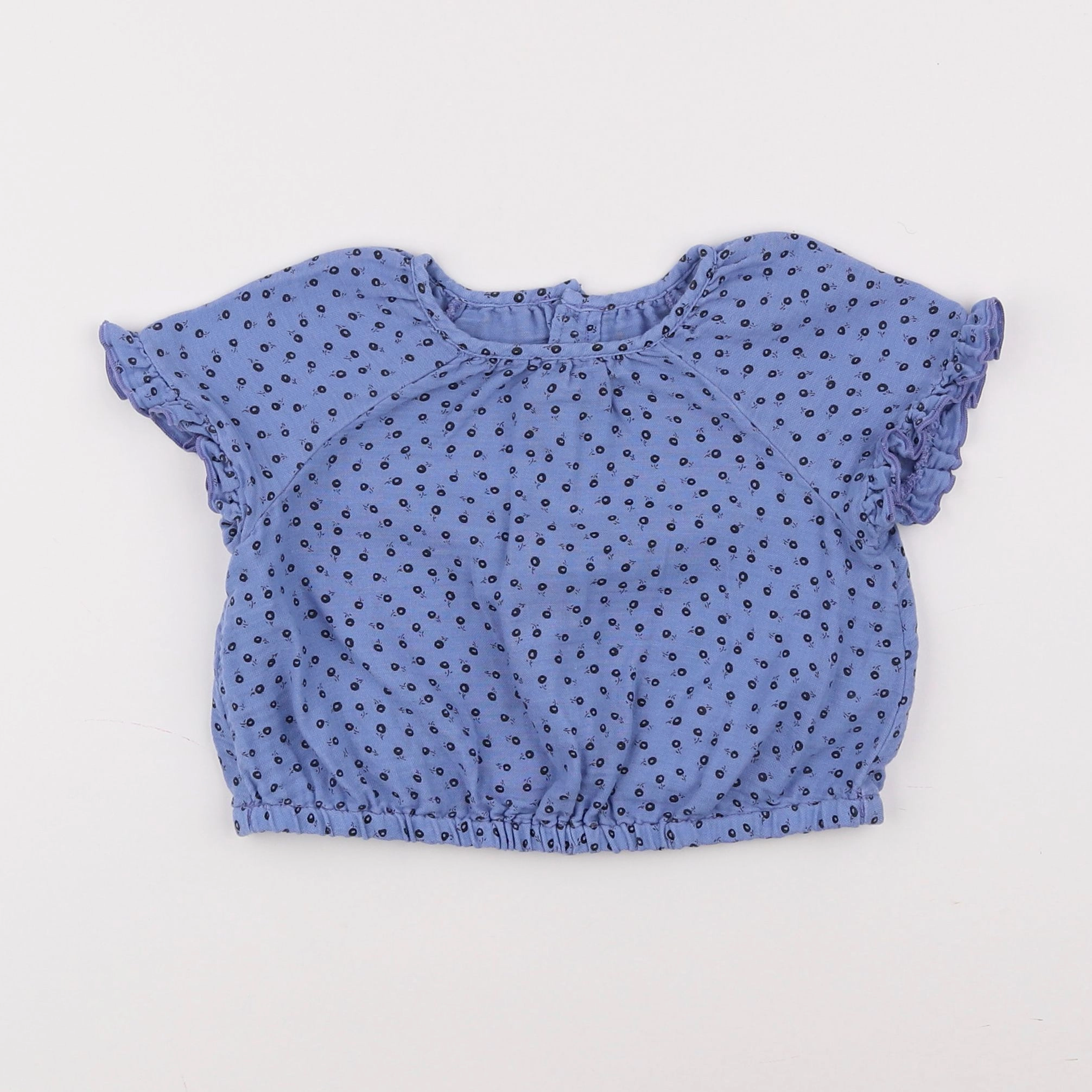 Zara - blouse bleu - 9/12 mois