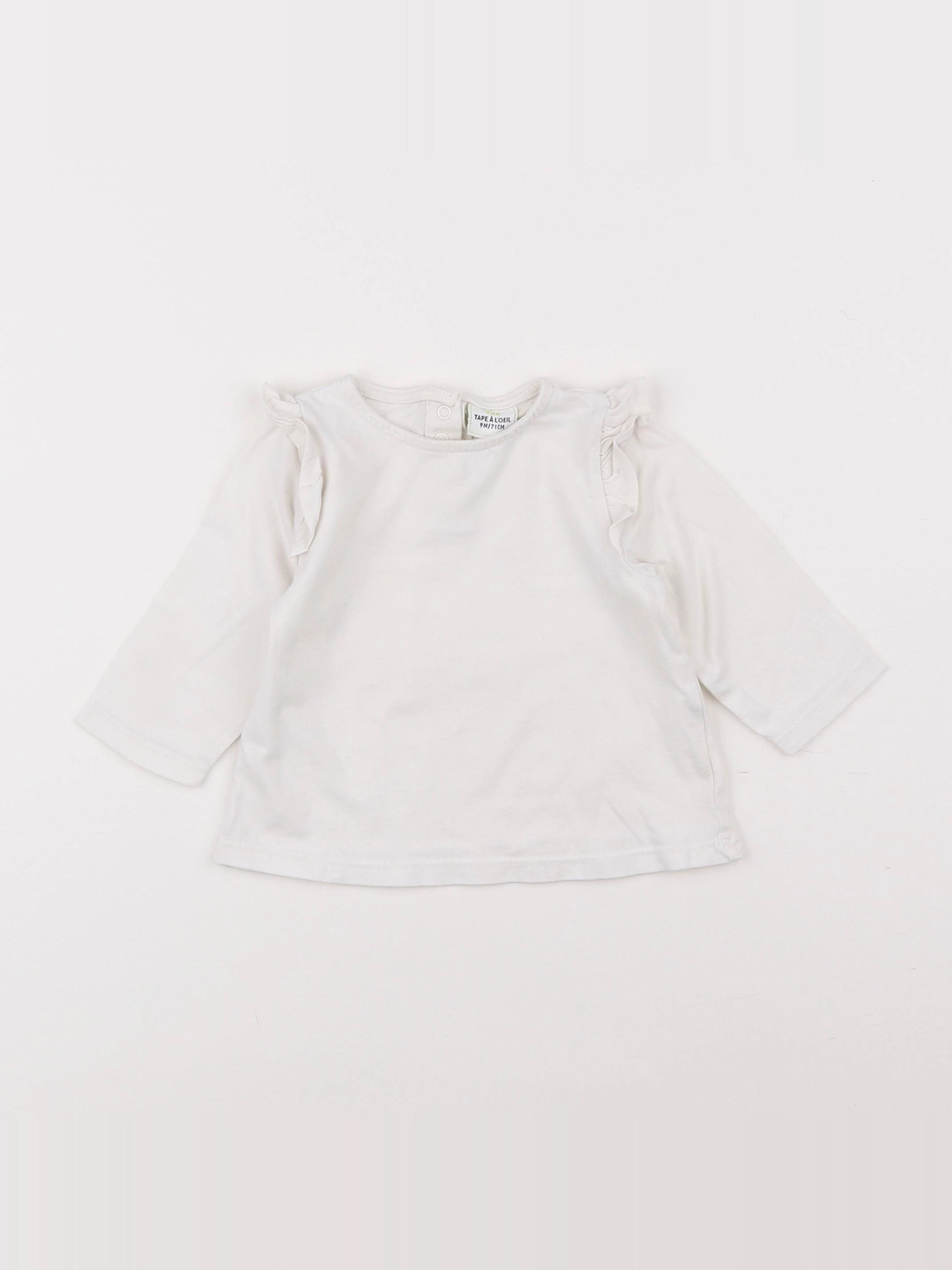 Tape à l'oeil - tee-shirt blanc - 9 mois