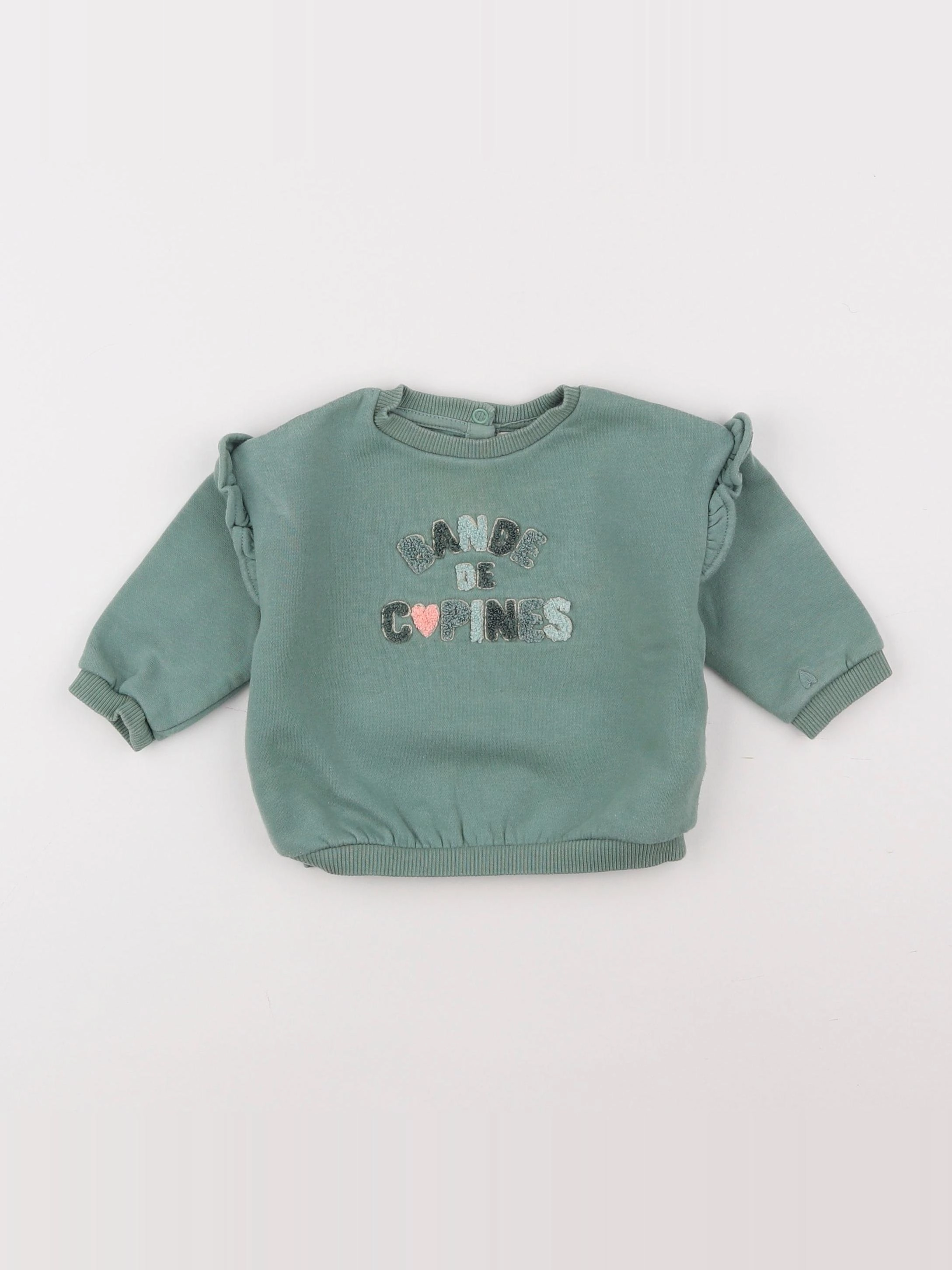Tape à l'oeil - sweat vert - 6 mois