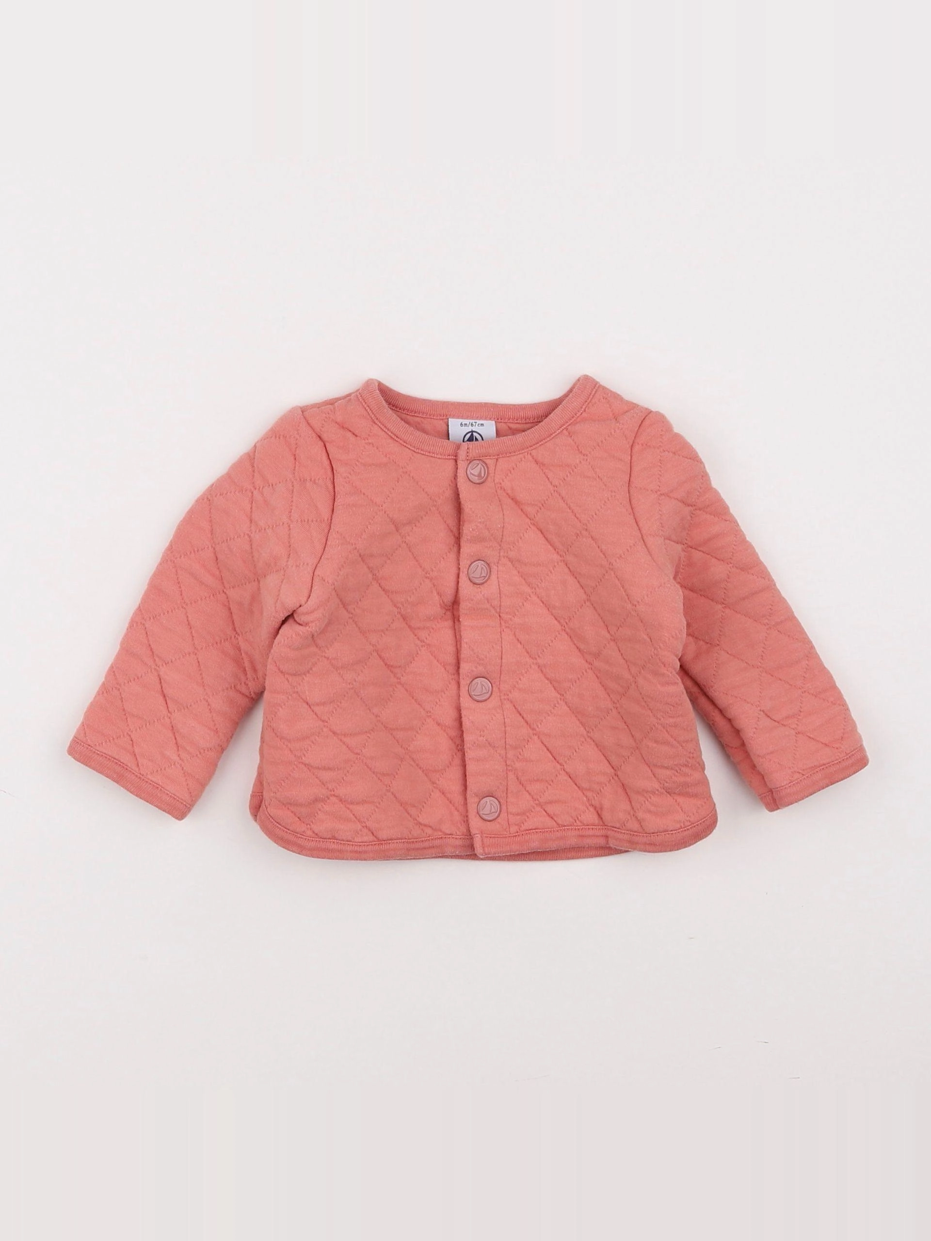 Petit Bateau - sweat rose - 6 mois