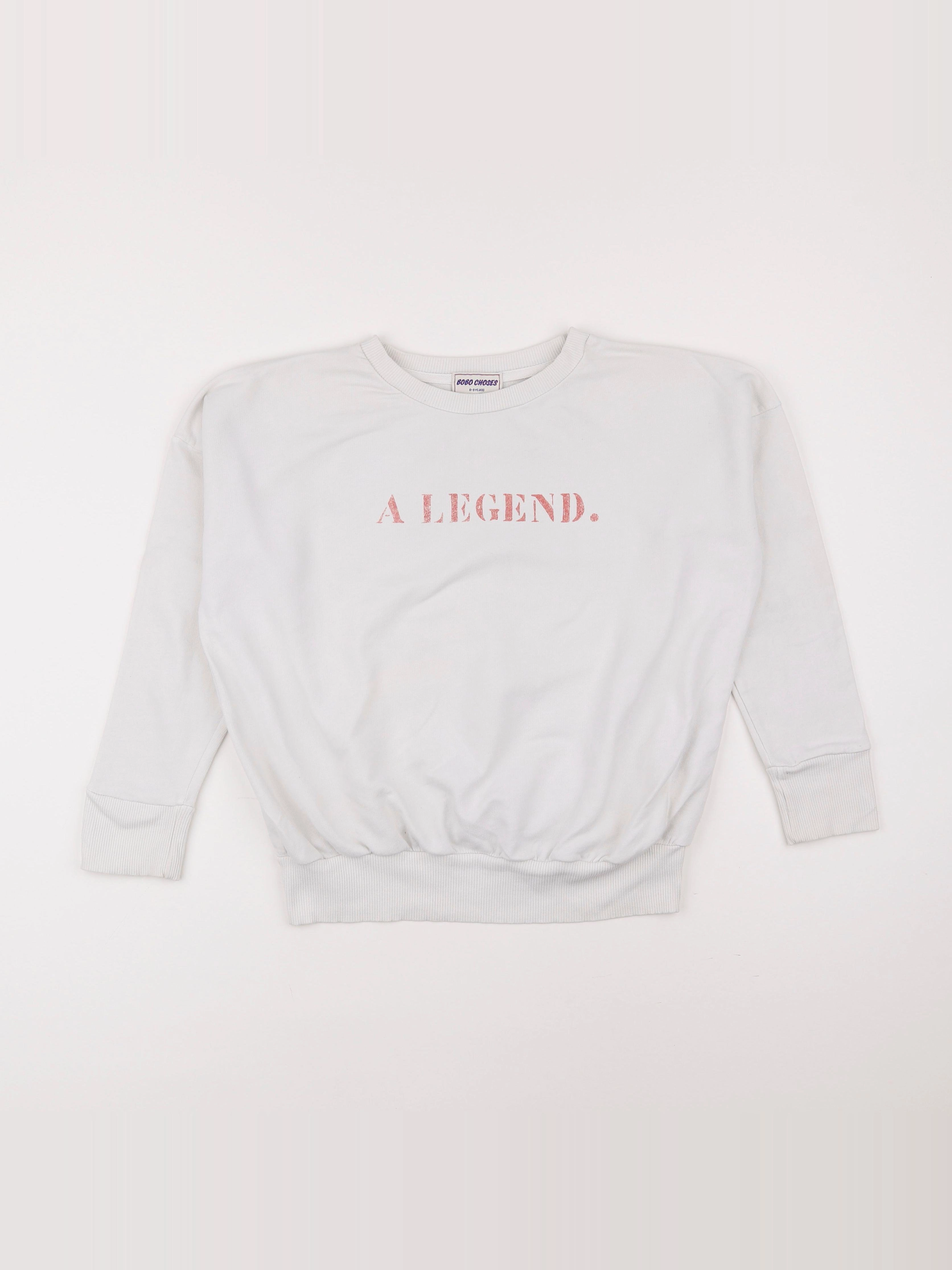 Bobo Choses - sweat blanc - 8/9 ans