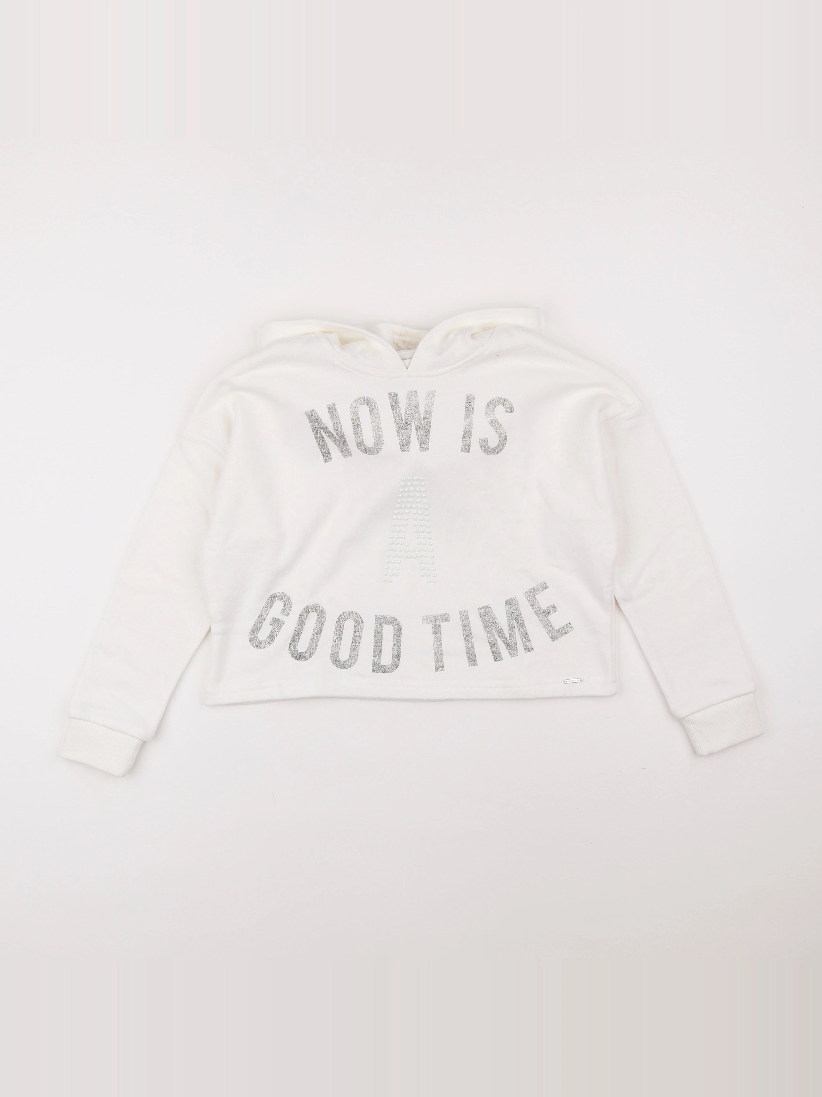 IKKS - sweat blanc - 10 ans