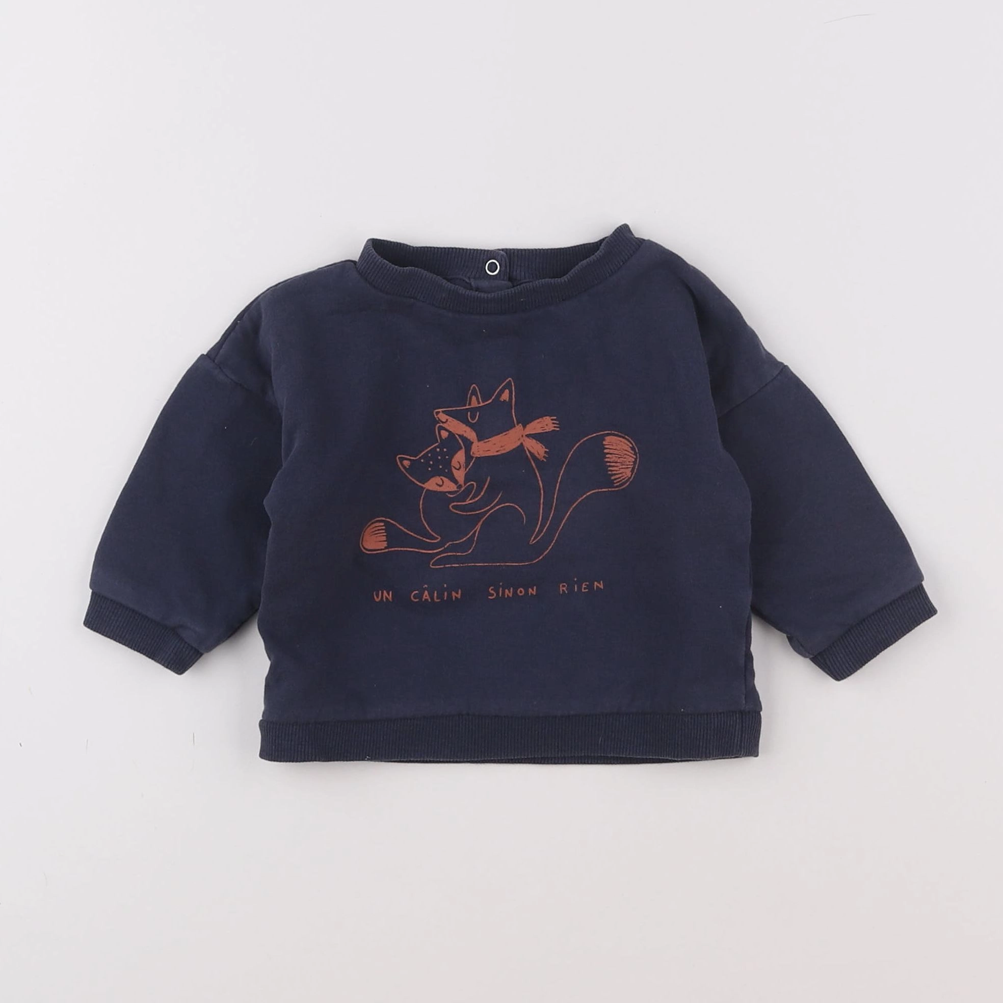 Vertbaudet - sweat bleu - 6 mois