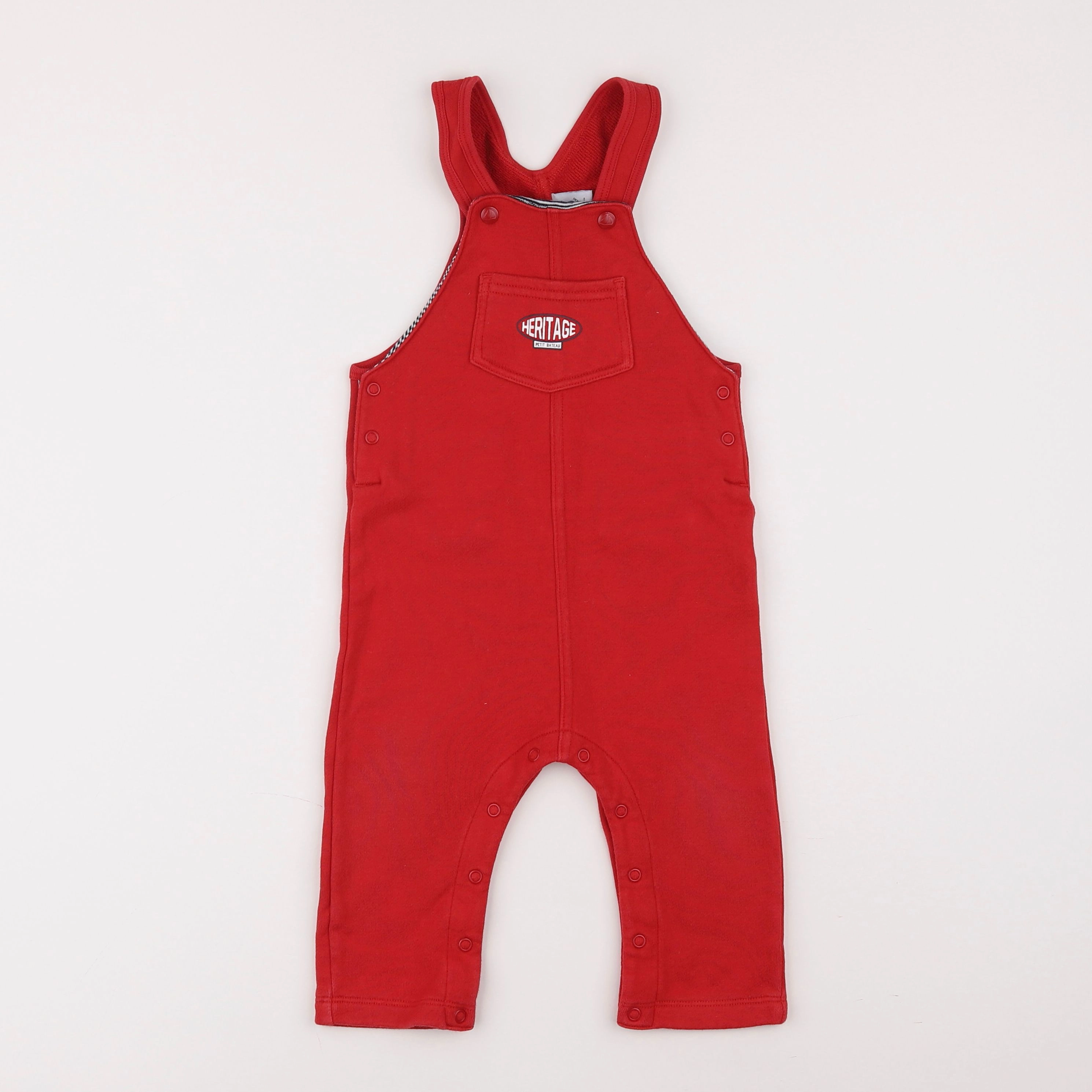 Petit Bateau - salopette rouge - 18 mois