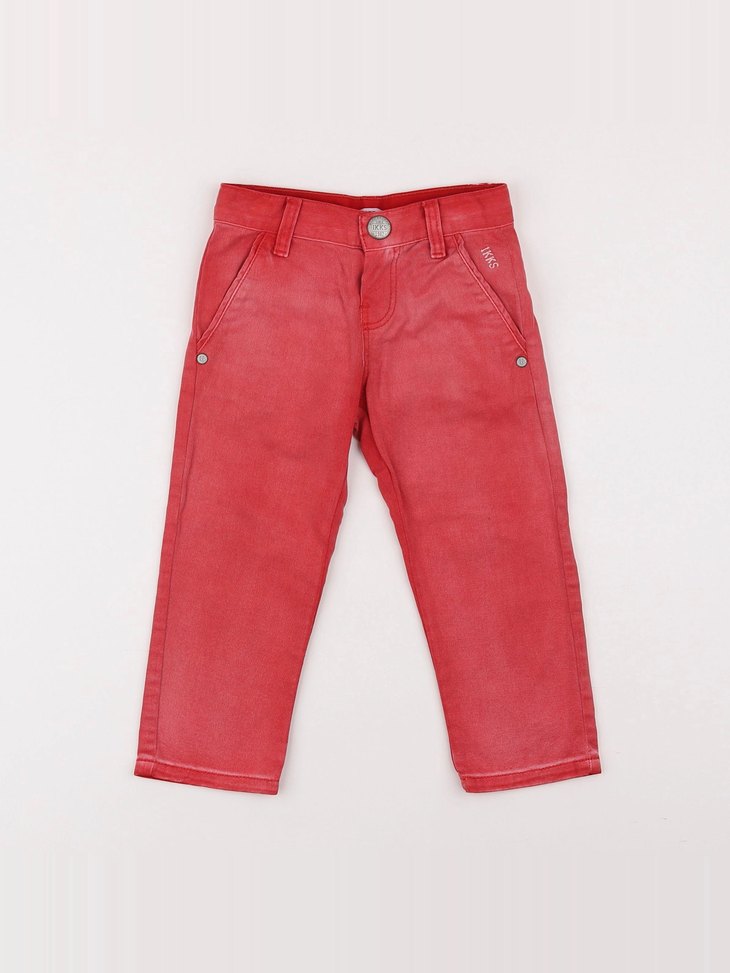 IKKS - pantalon rouge - 2 ans