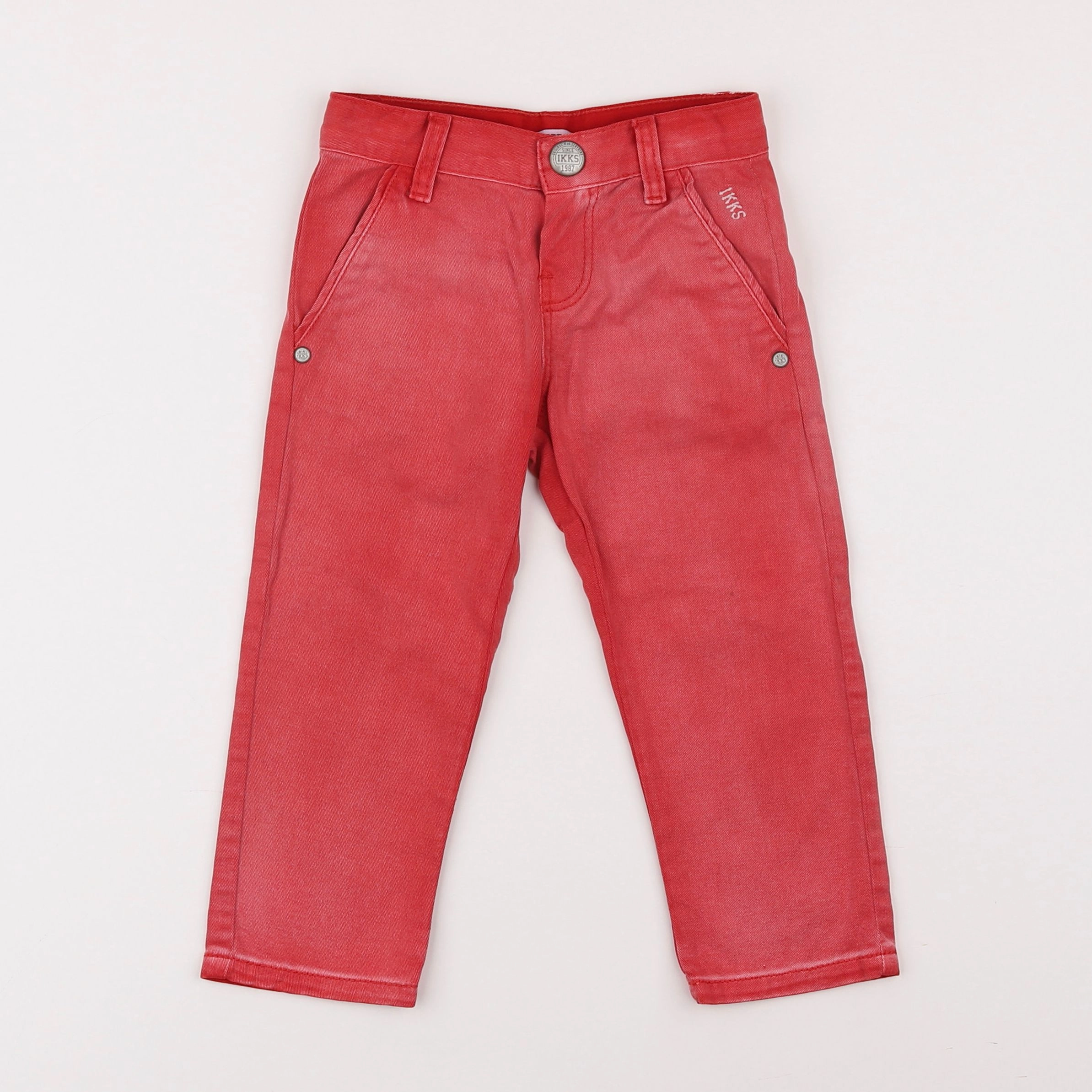 IKKS - pantalon rouge - 2 ans