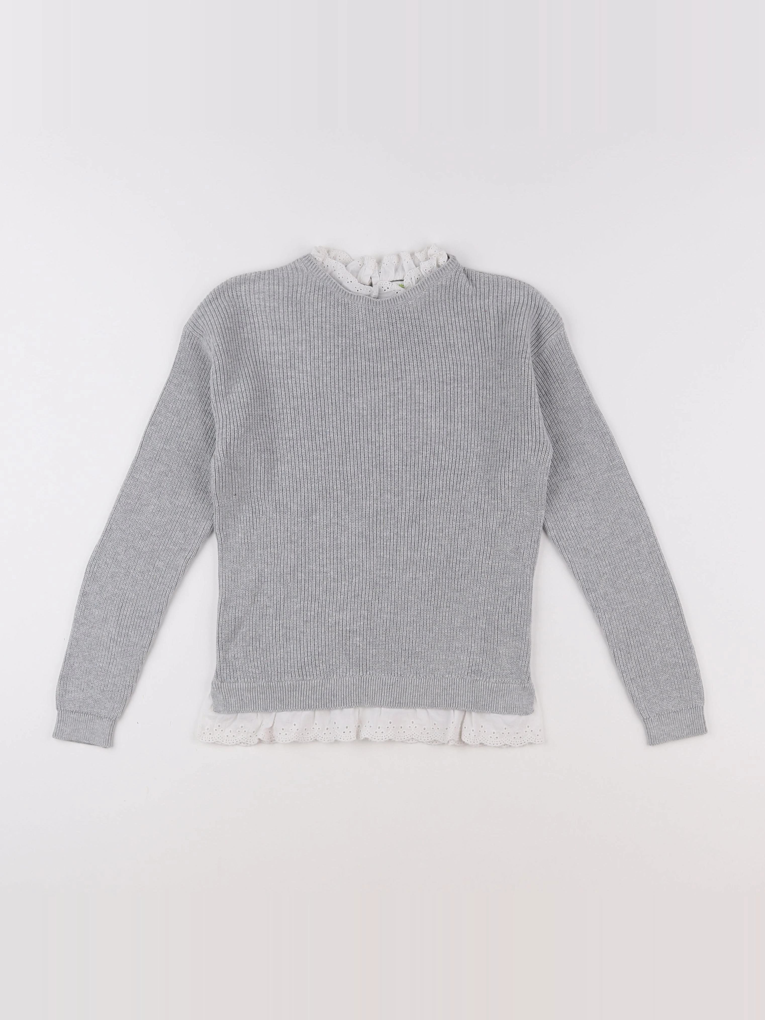 Vertbaudet - pull gris - 8 ans