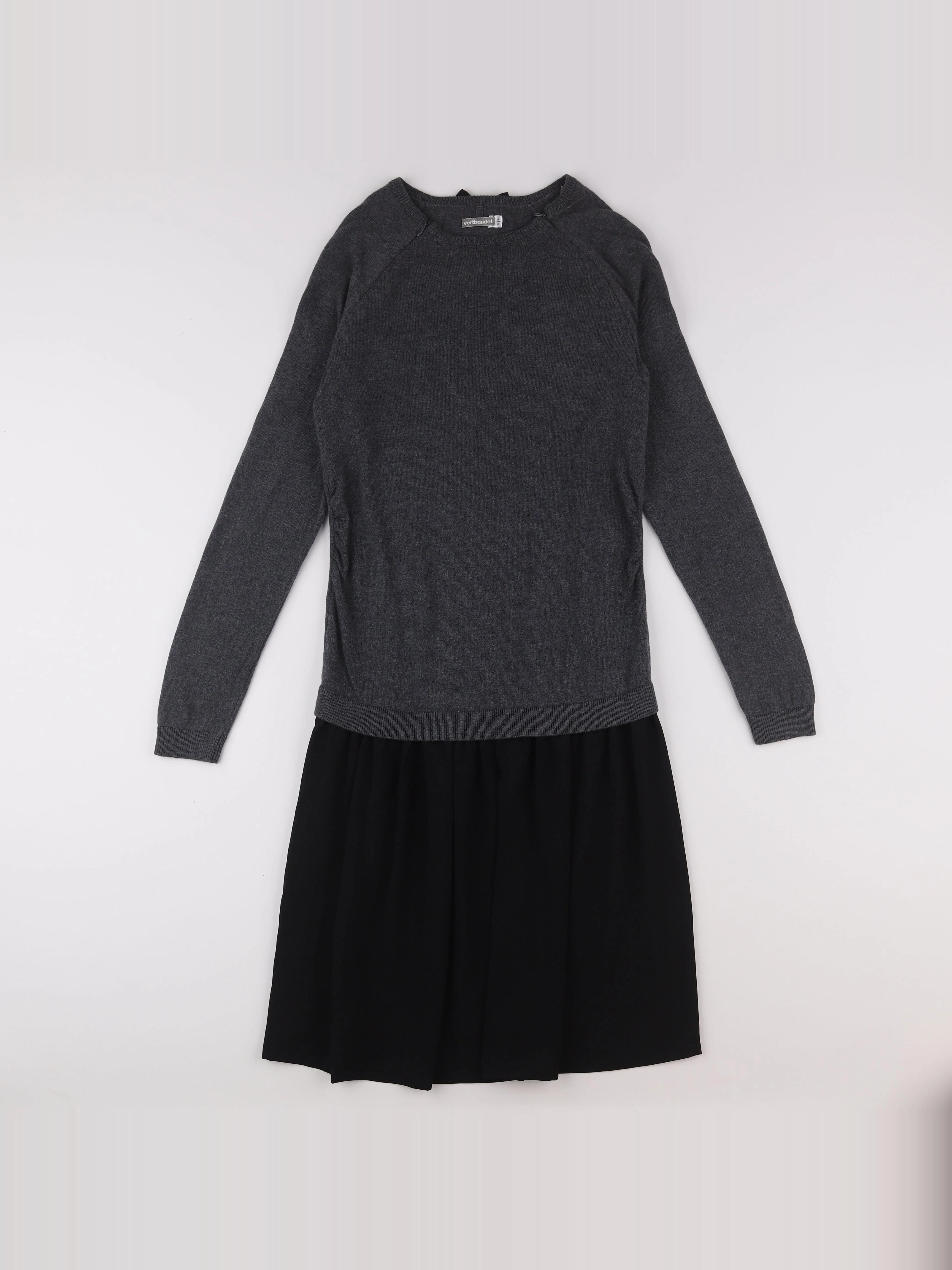 Vertbaudet - robe allaitement gris, noir - 34 à 36