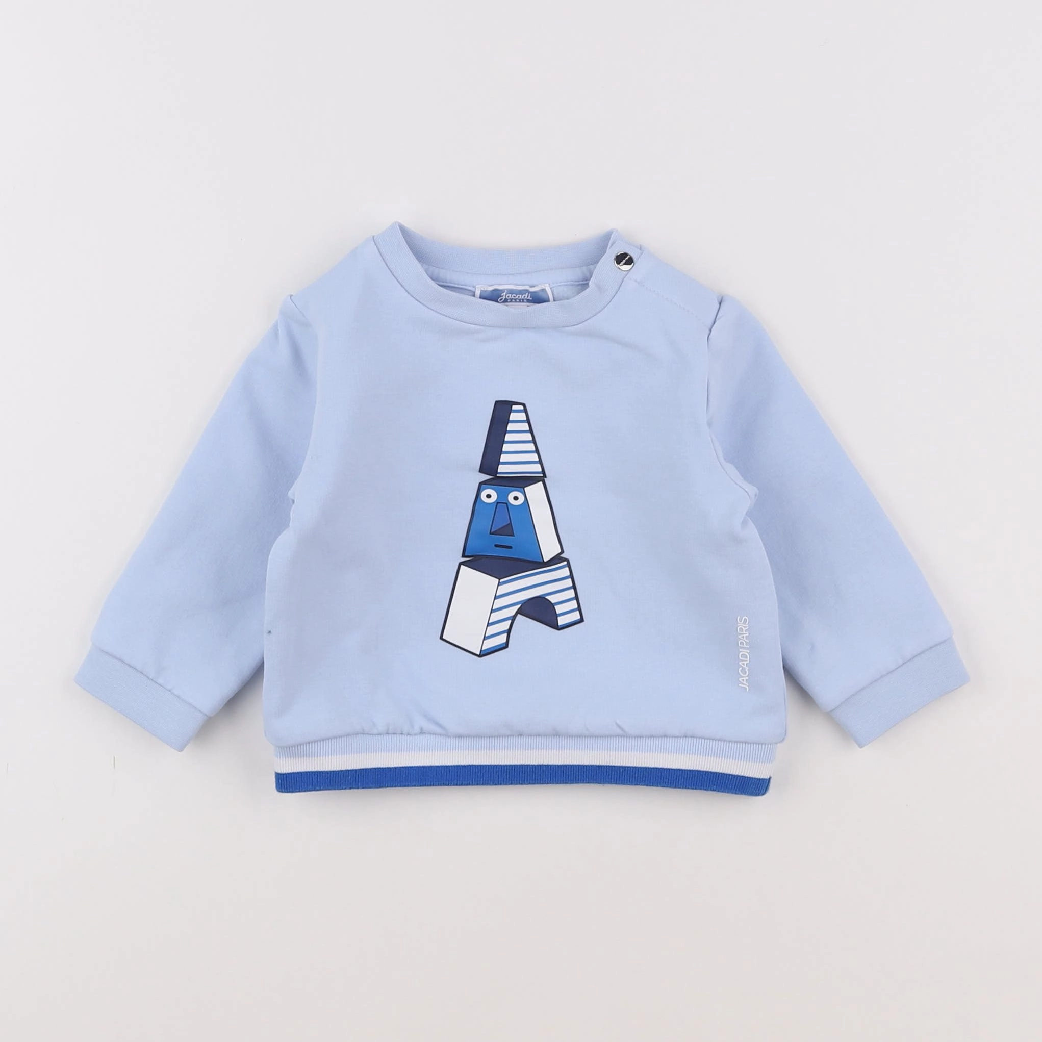 Jacadi - sweat bleu - 12 mois