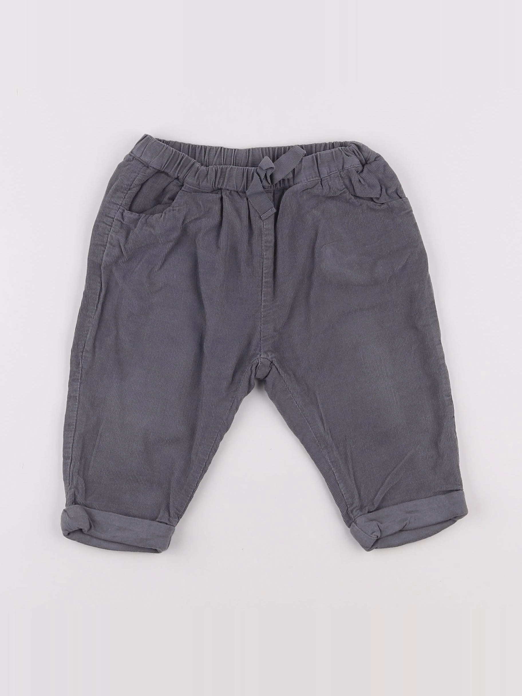 Jacadi - pantalon doublé gris - 12 mois