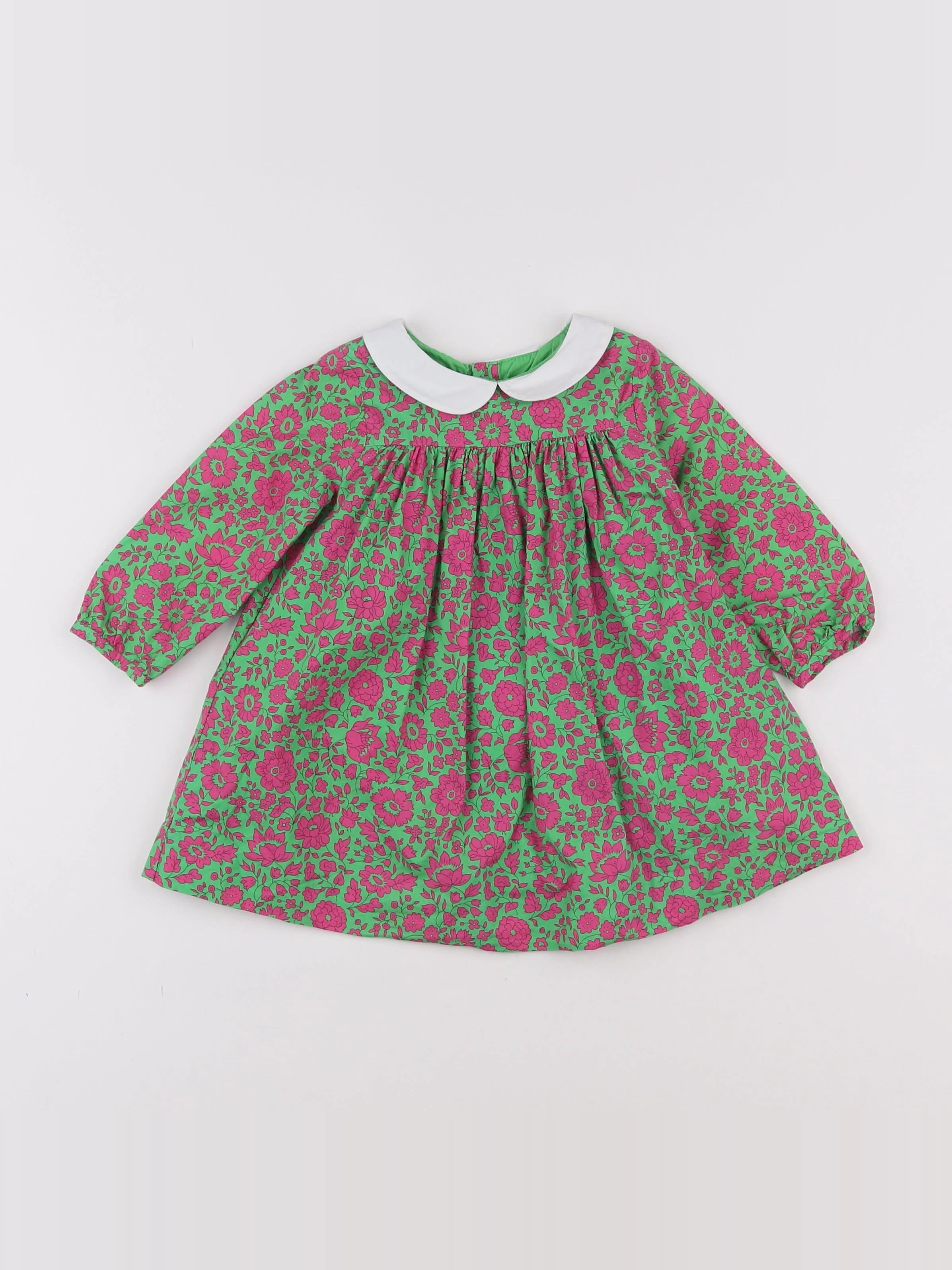 Jacadi - robe liberty vert - 12 mois