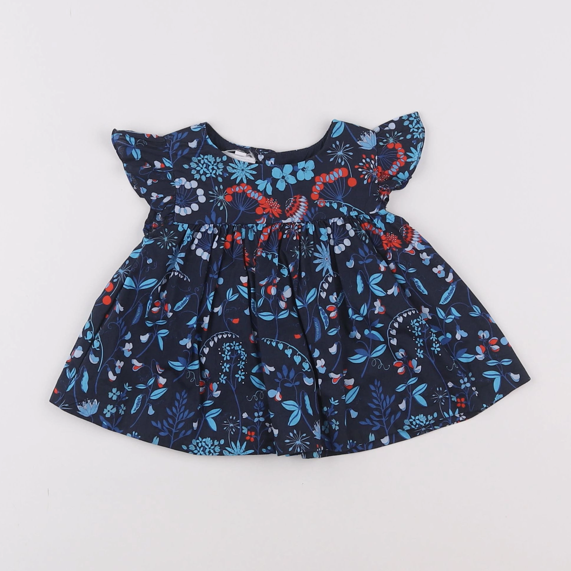 Jacadi - blouse liberty bleu - 6 mois
