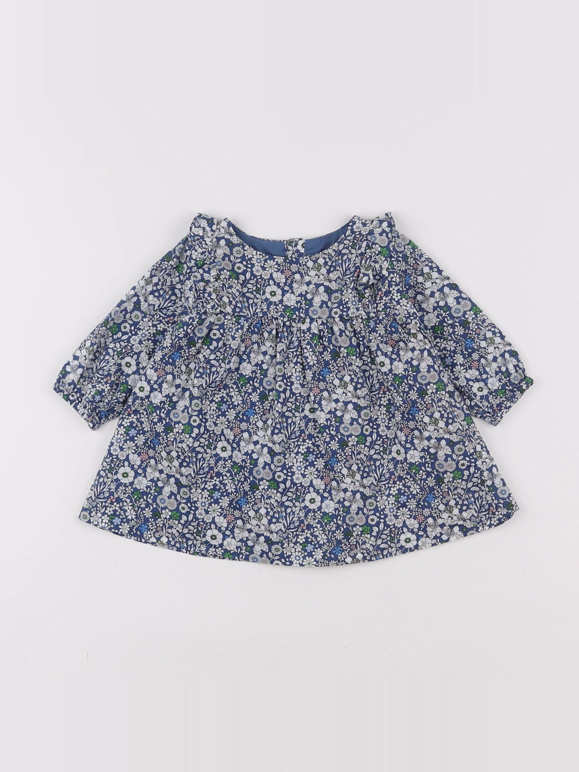 Jacadi - robe liberty bleu - 1 mois