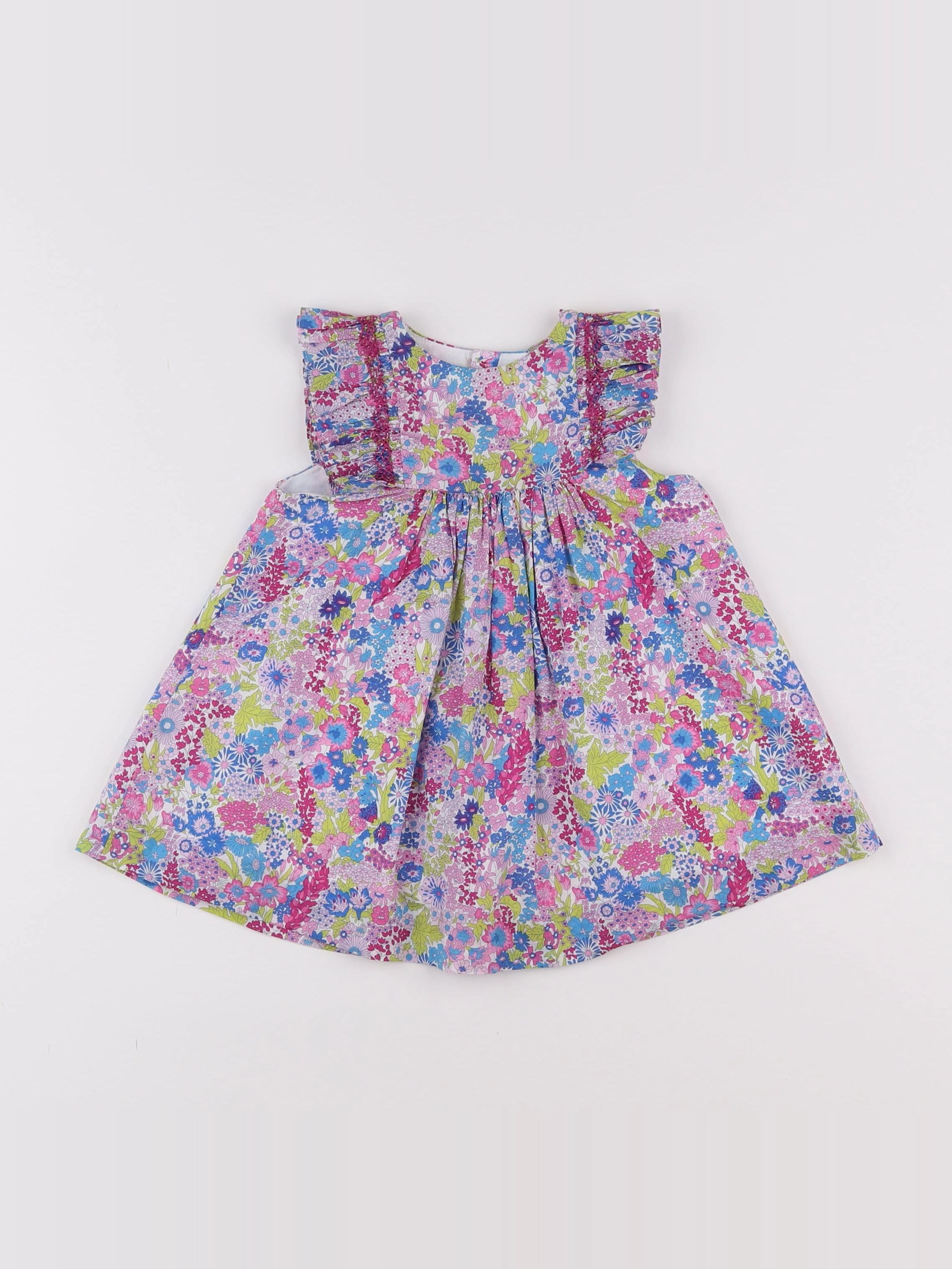 Jacadi - robe liberty multicolore - 12 mois