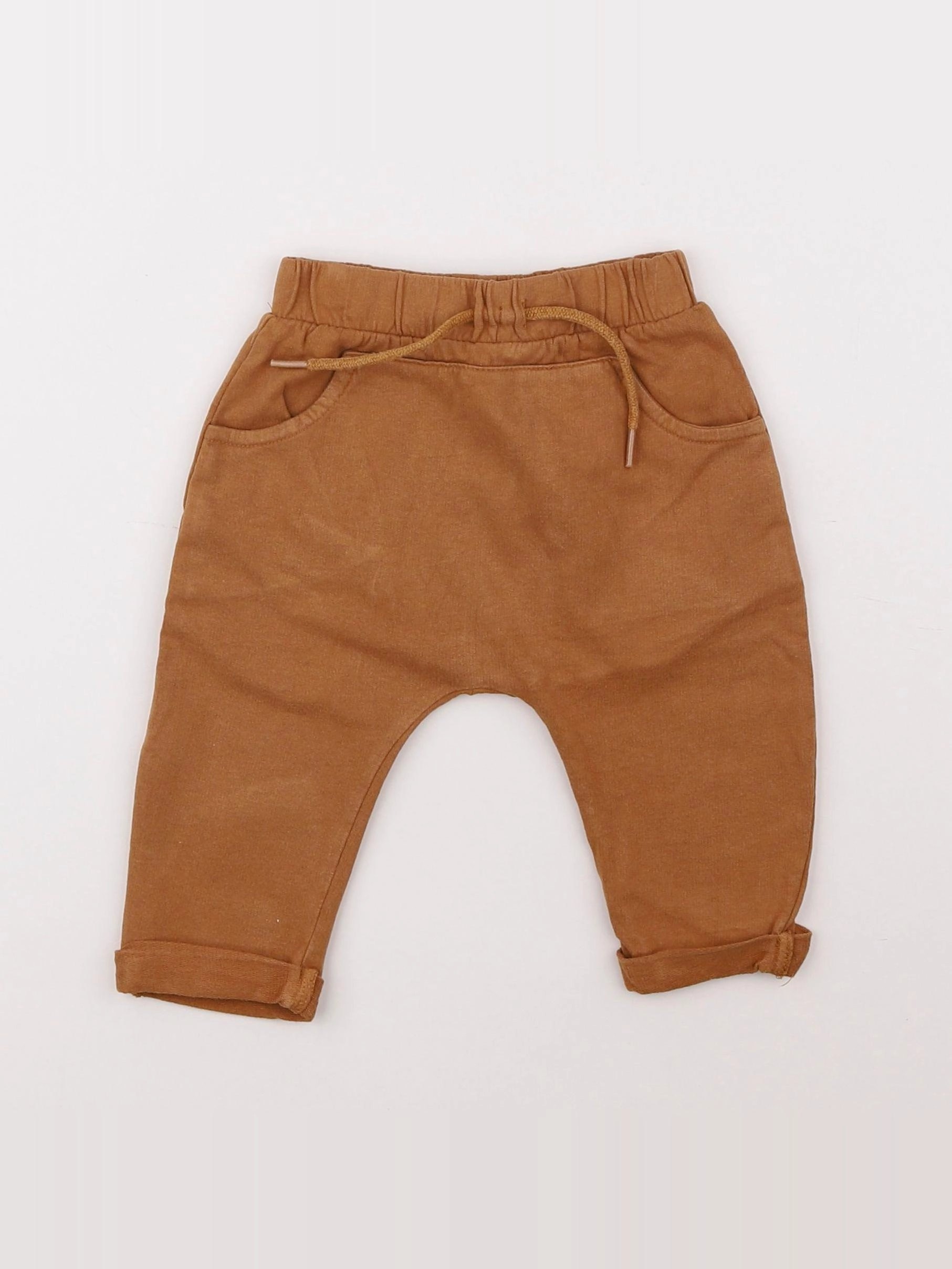 Vertbaudet - sarouel marron - 6 mois