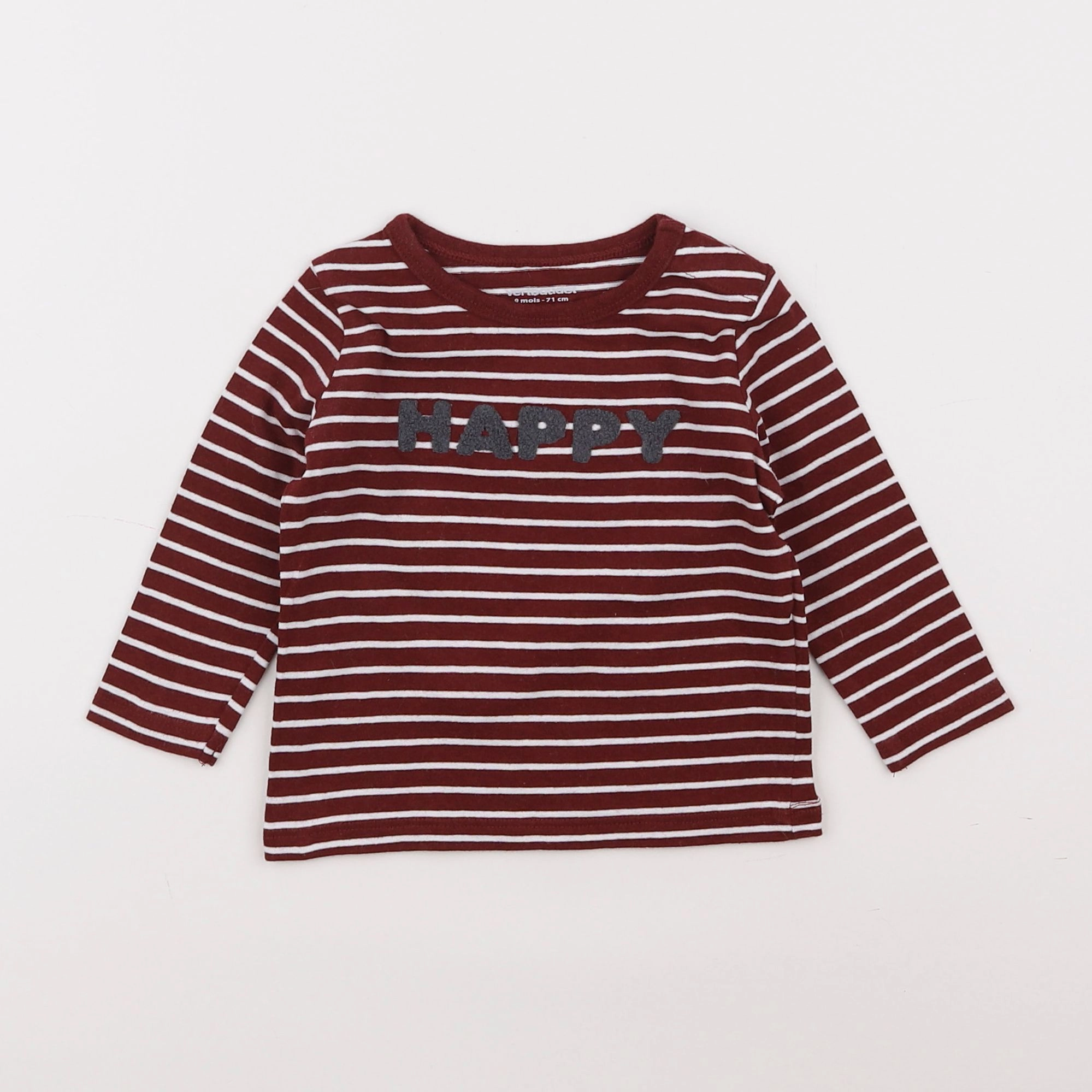 Vertbaudet - tee-shirt rouge - 9 mois