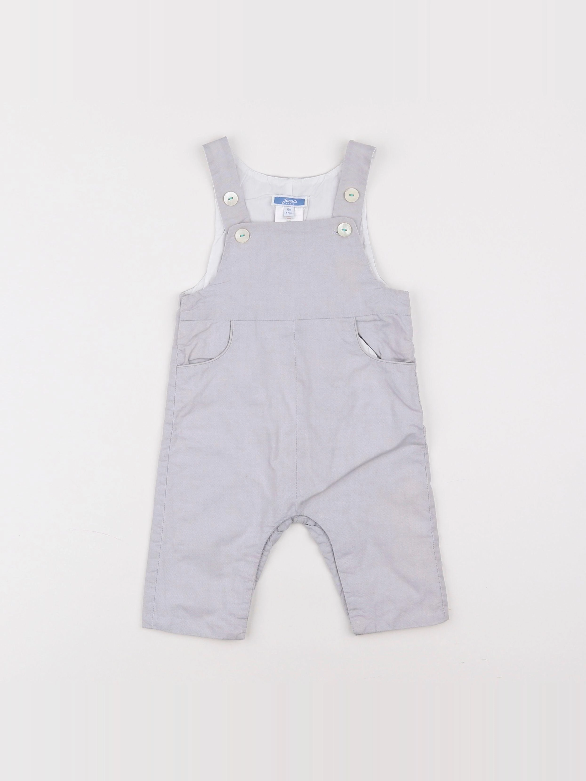 Jacadi - salopette gris - 6 mois