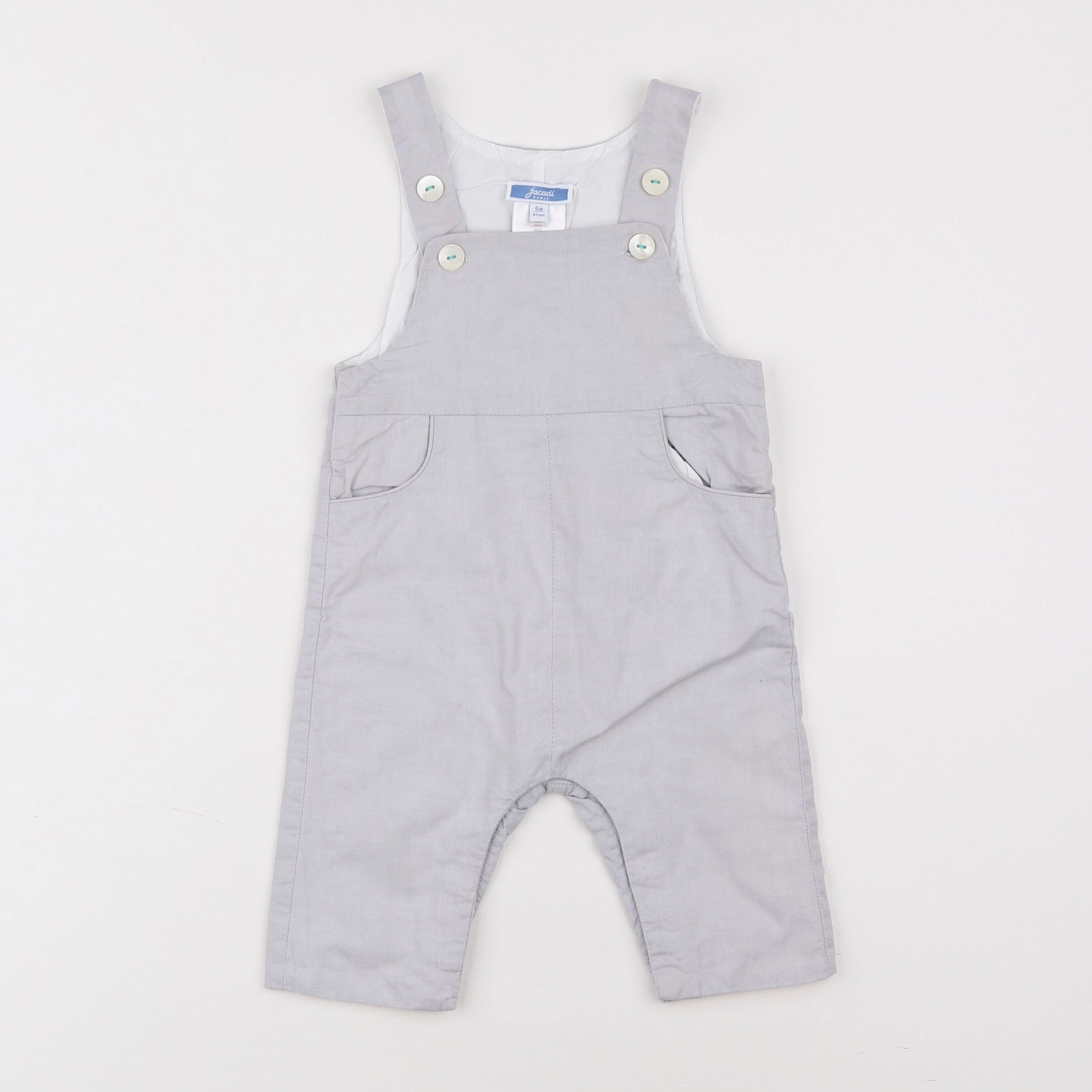 Jacadi - salopette gris - 6 mois