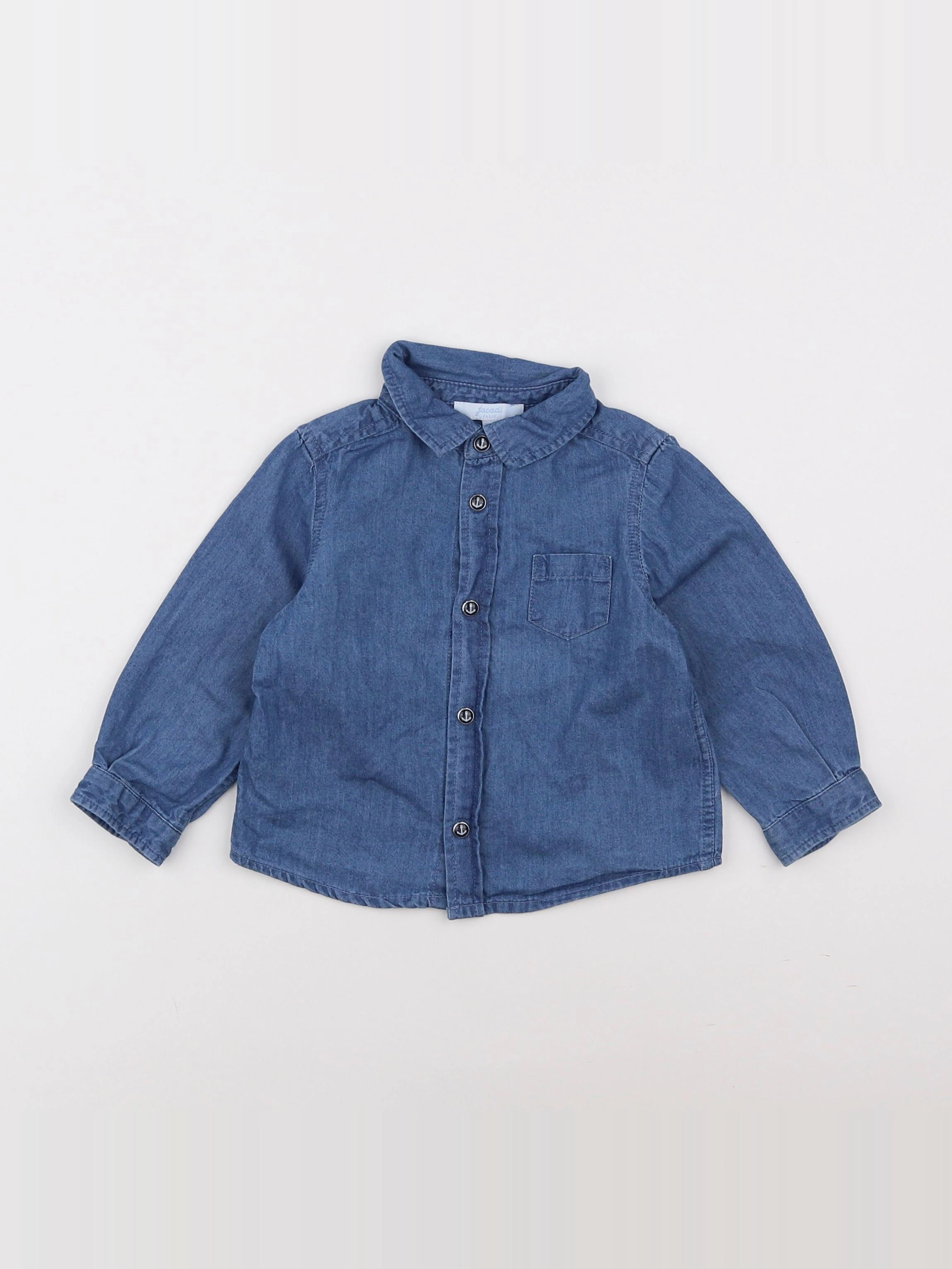 Jacadi - chemise bleu - 12 mois