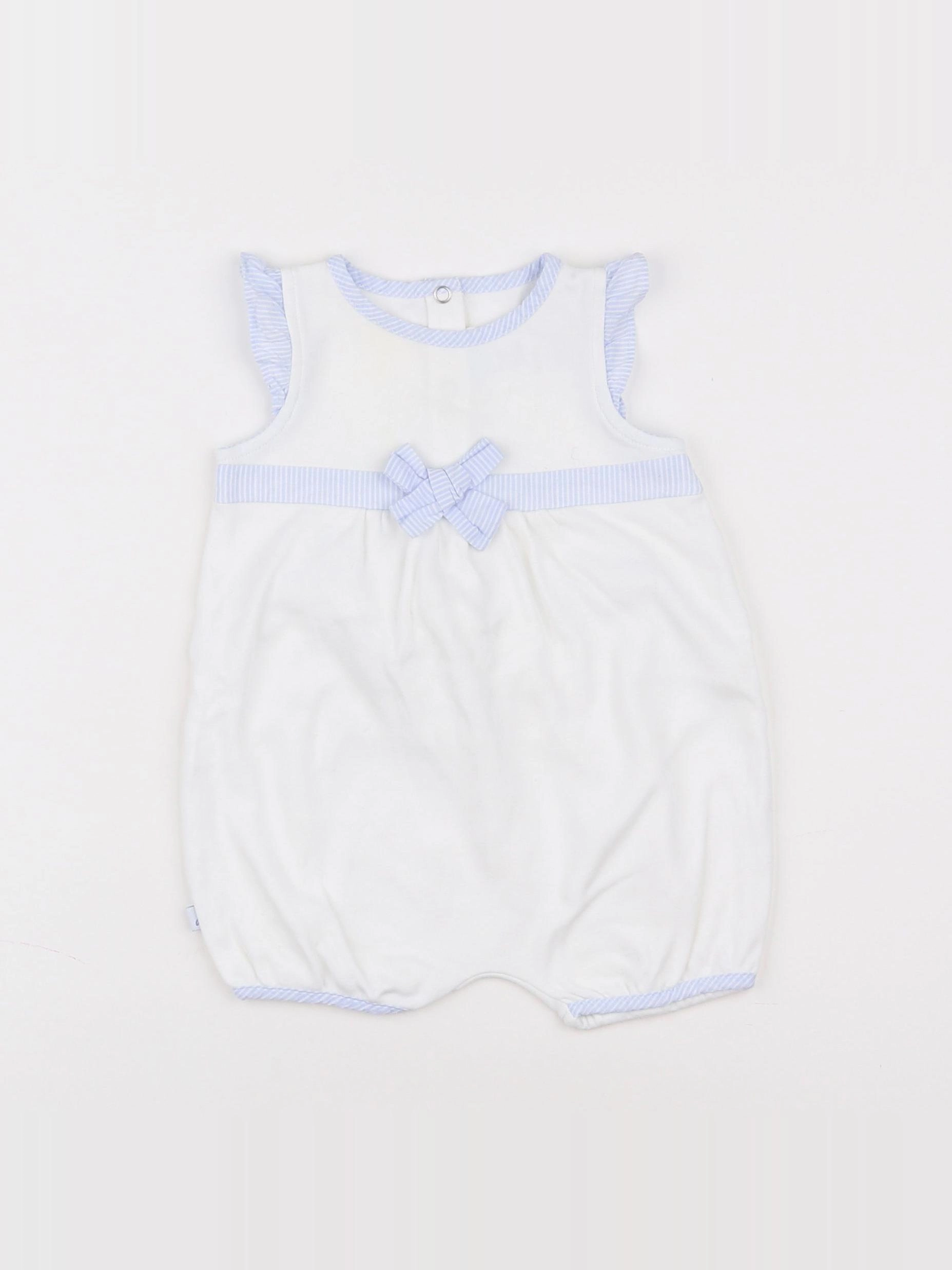 Jacadi - combinaison blanc, bleu - 3 mois