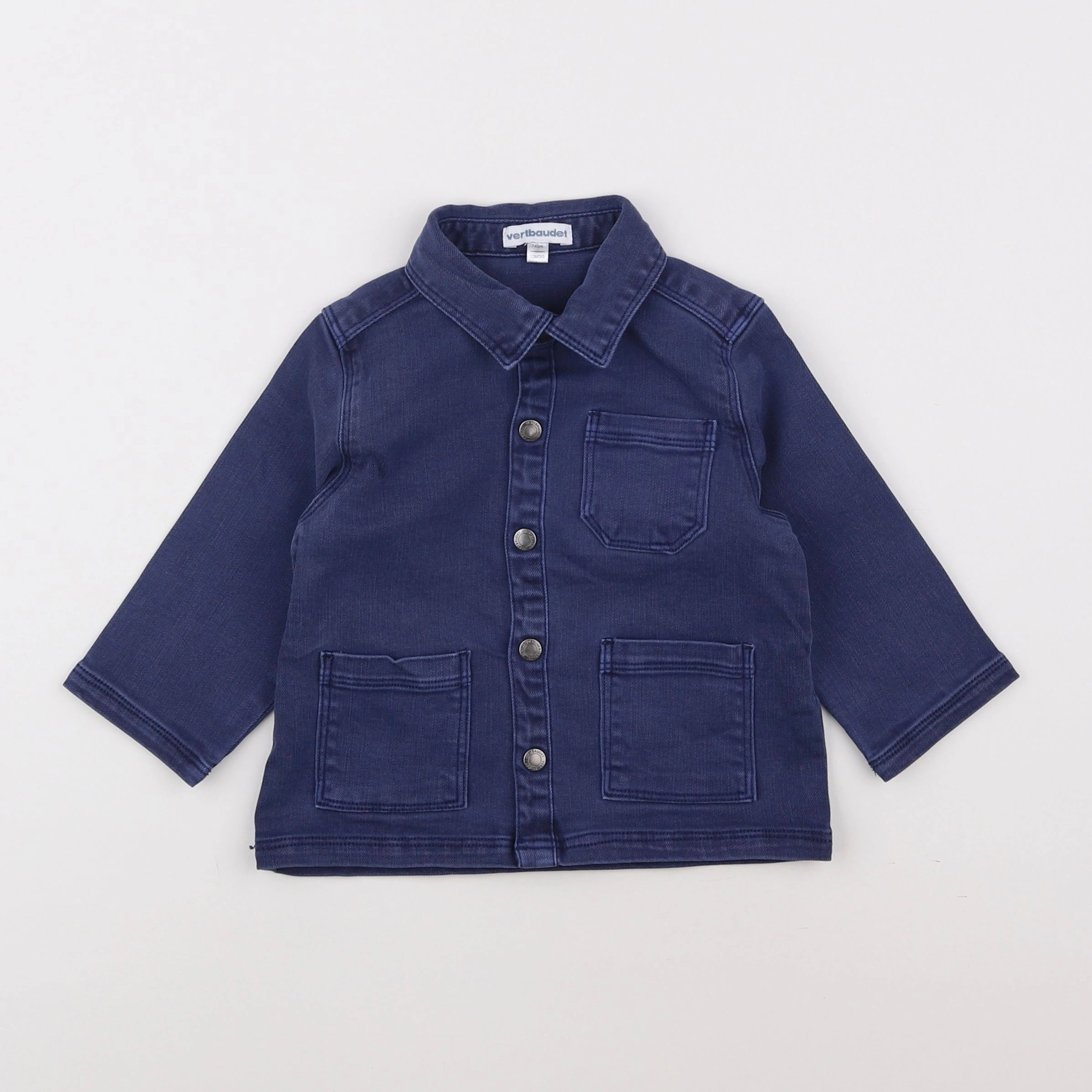 Vertbaudet - veste bleu - 12 mois