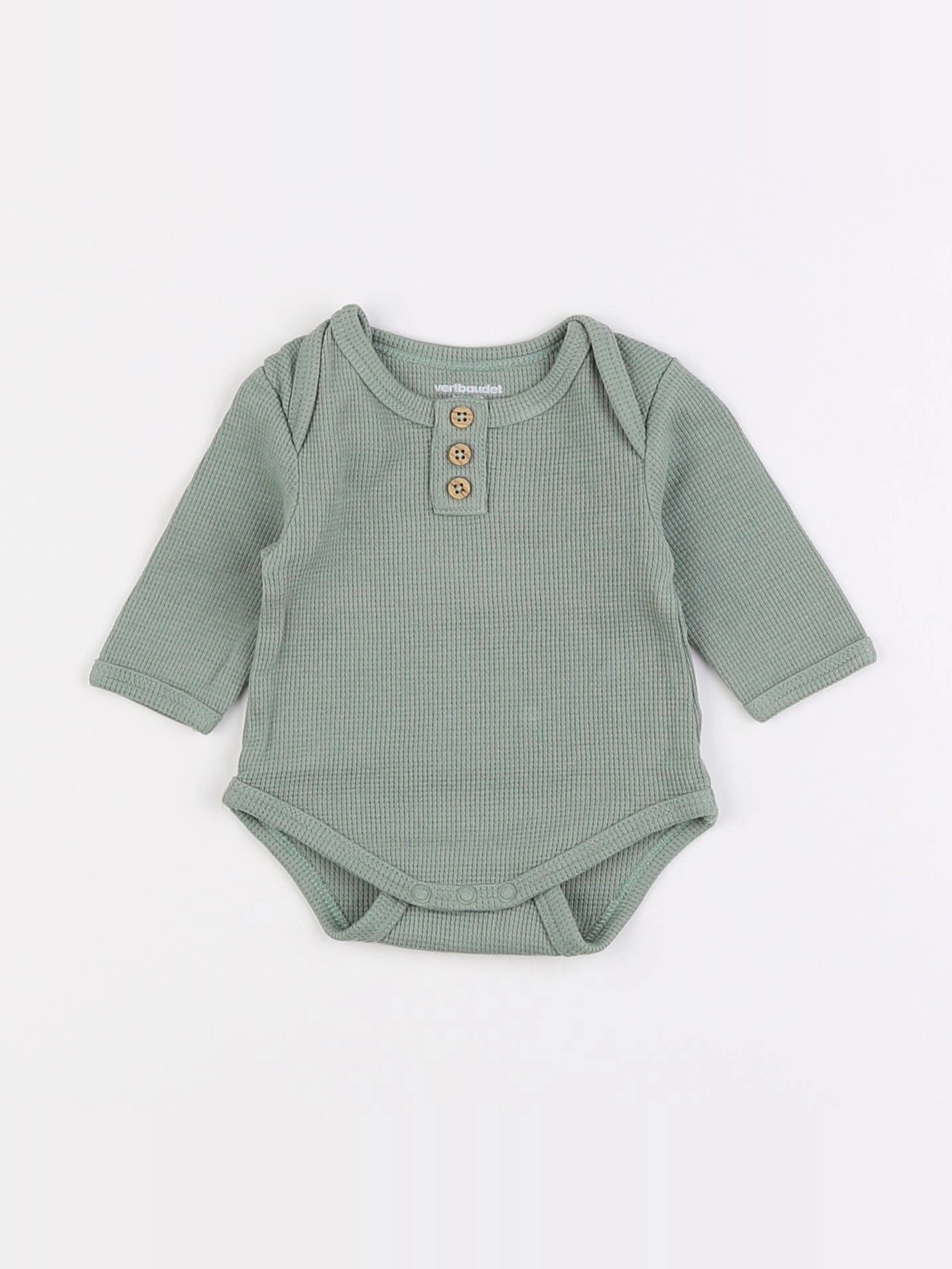 Vertbaudet - body tee-shirt vert - 1 mois