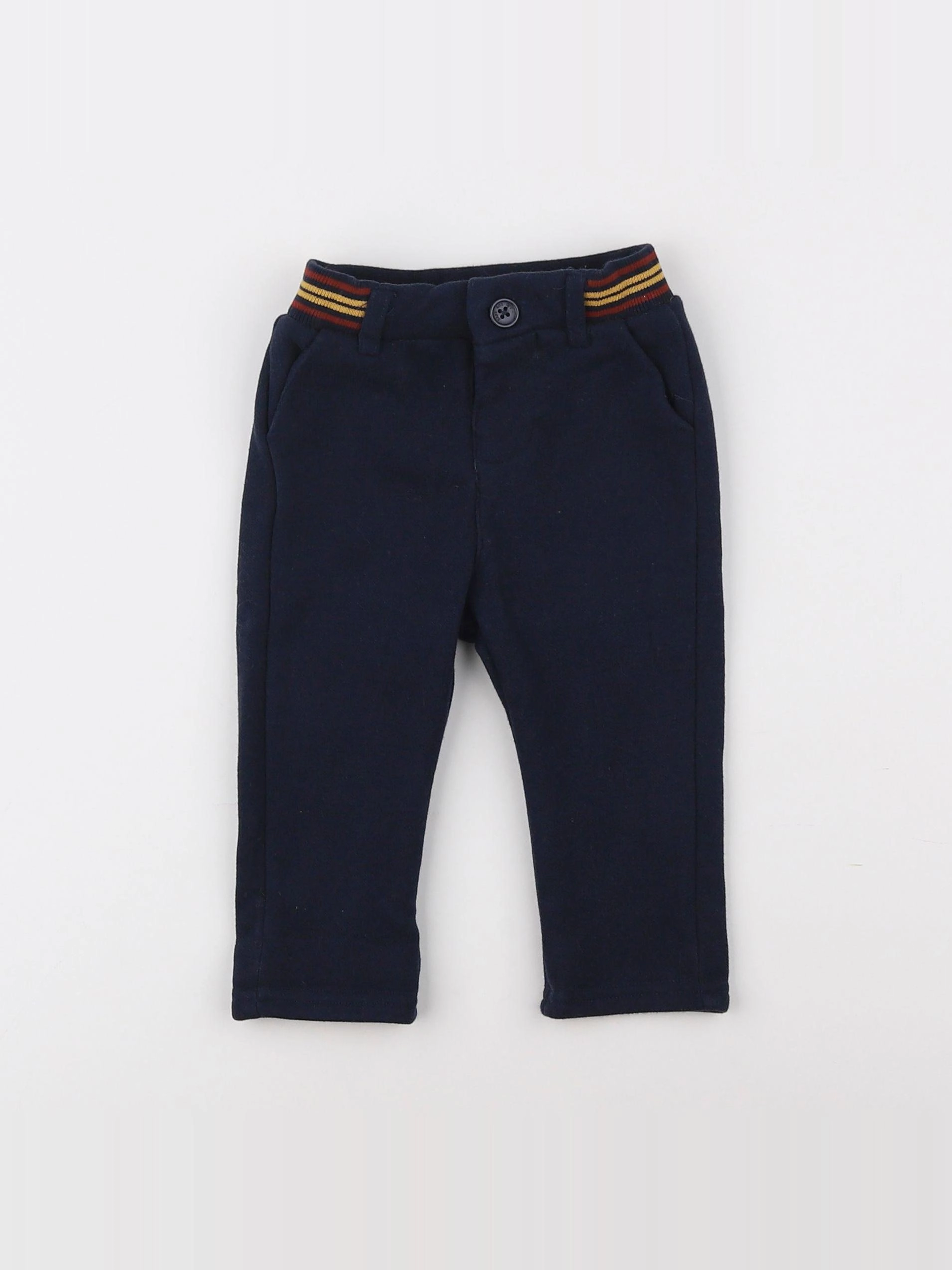 Tape à l'oeil - pantalon doublé bleu - 6 mois