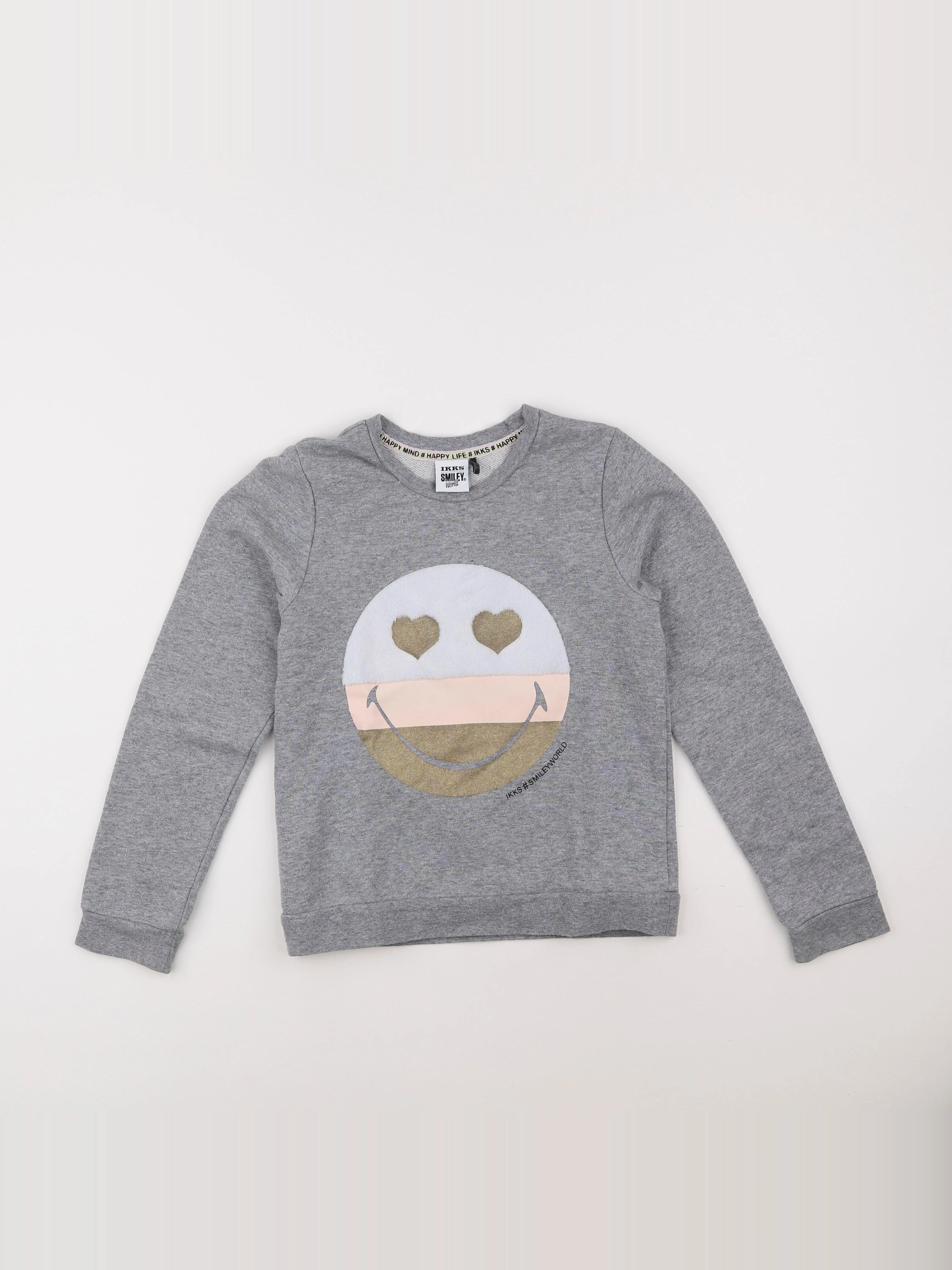IKKS - sweat gris - 10 ans