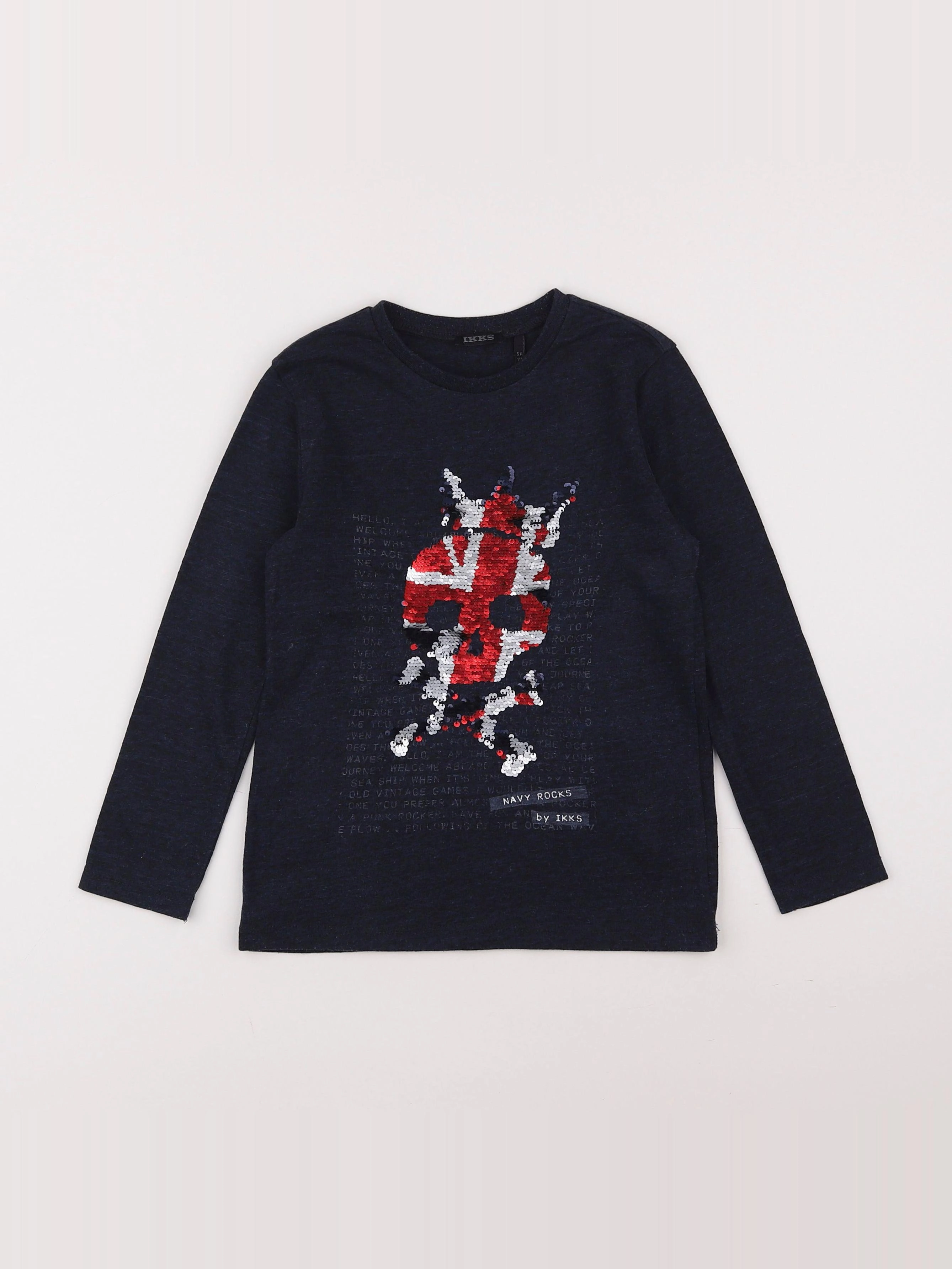 IKKS - tee-shirt bleu - 5 ans