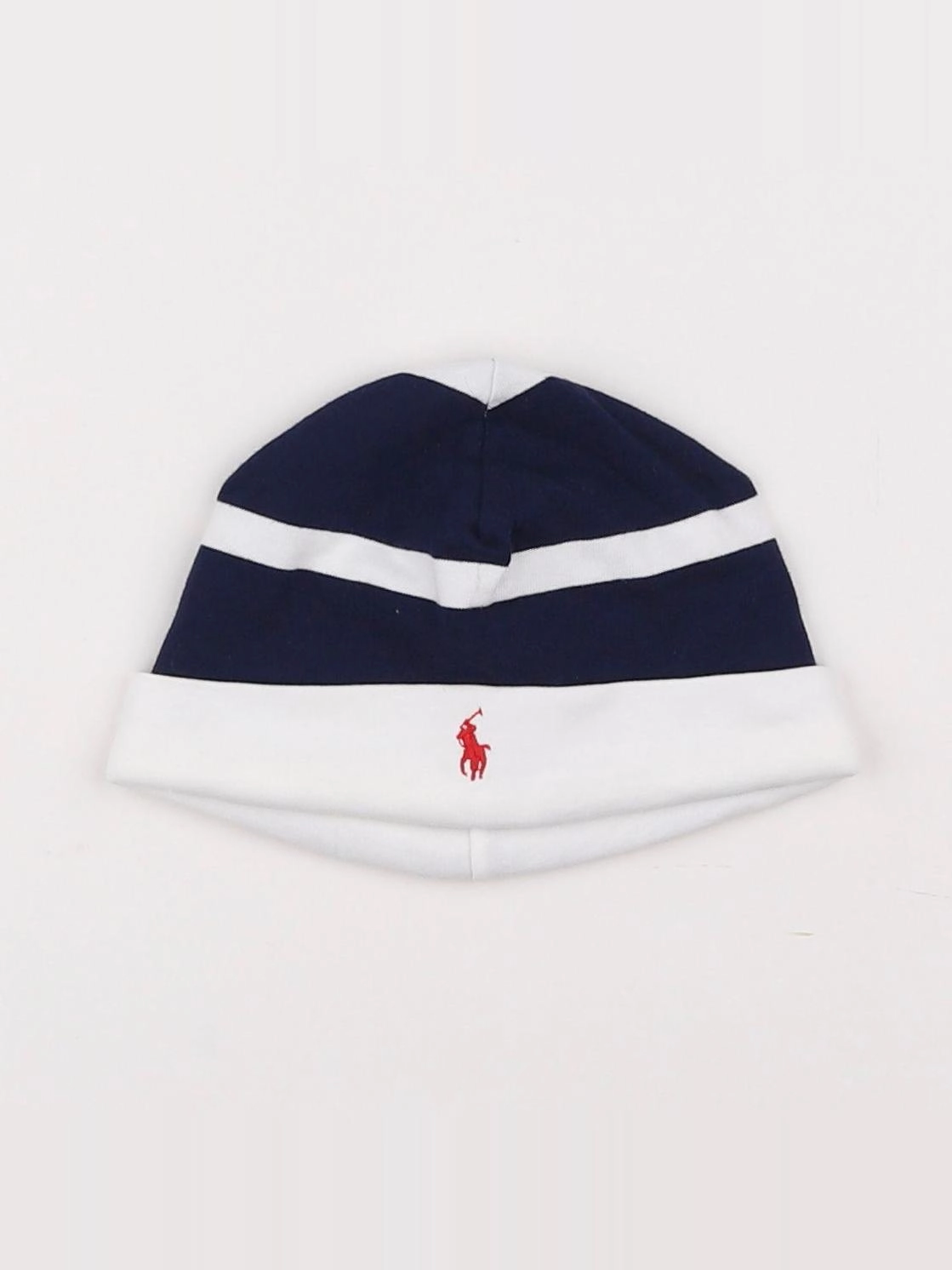 Ralph Lauren - bonnet blanc, bleu - 6 mois