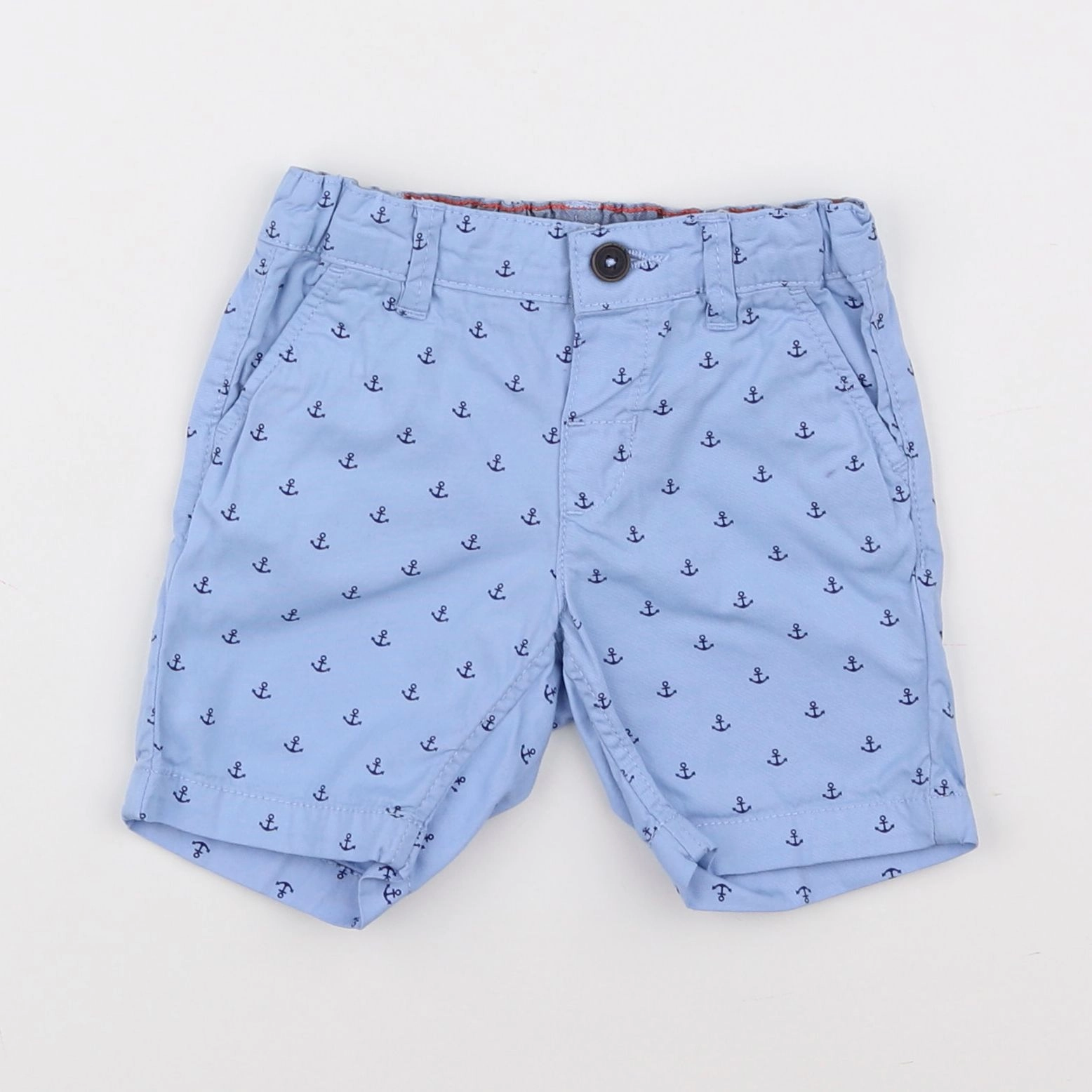H&M - short bleu - 3/6 mois