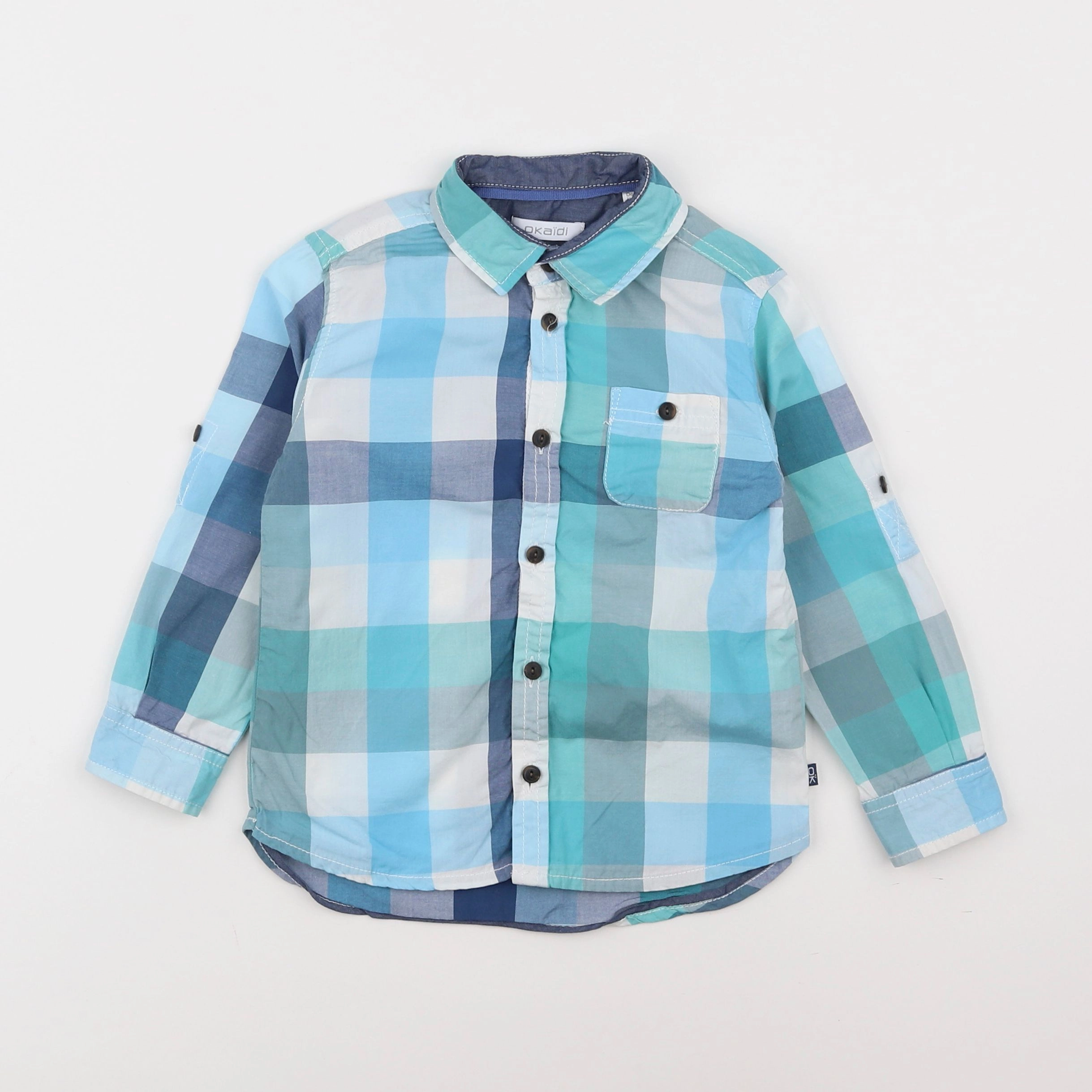 Okaidi - chemise bleu - 3 ans