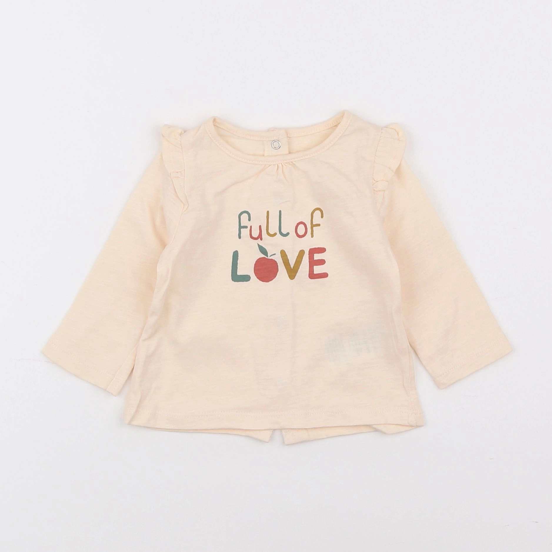 Vertbaudet - tee-shirt beige - 3 mois