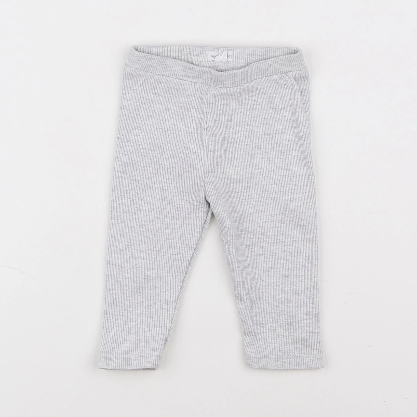 Vertbaudet - legging gris - 9 mois