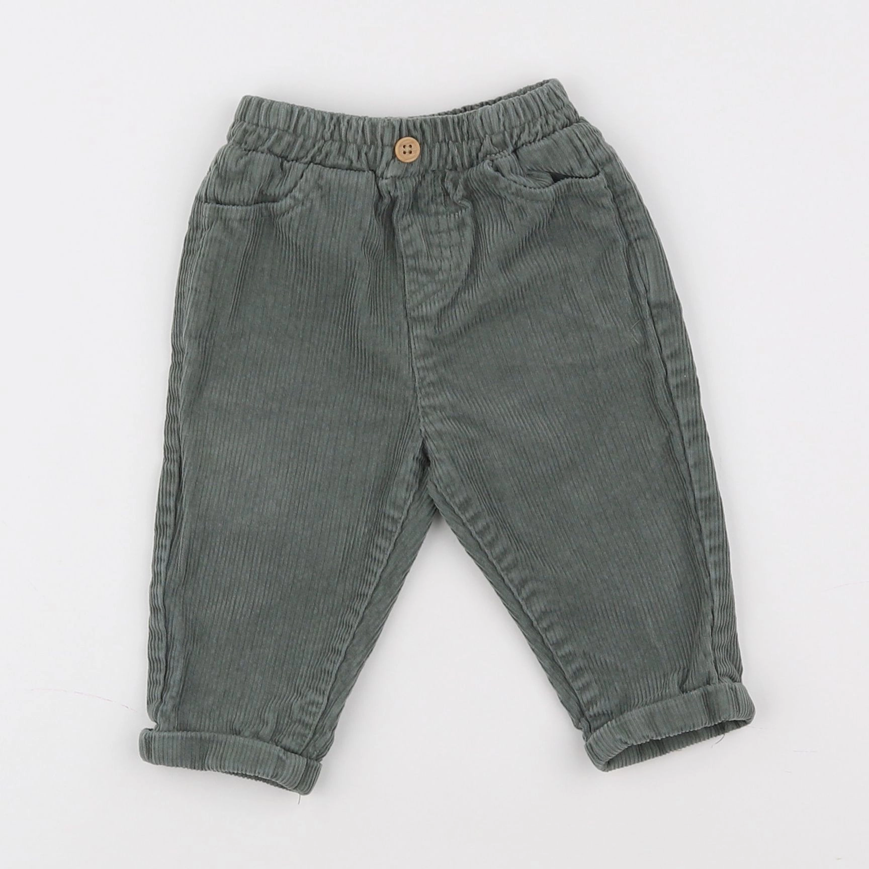 Vertbaudet - pantalon vert - 6 mois