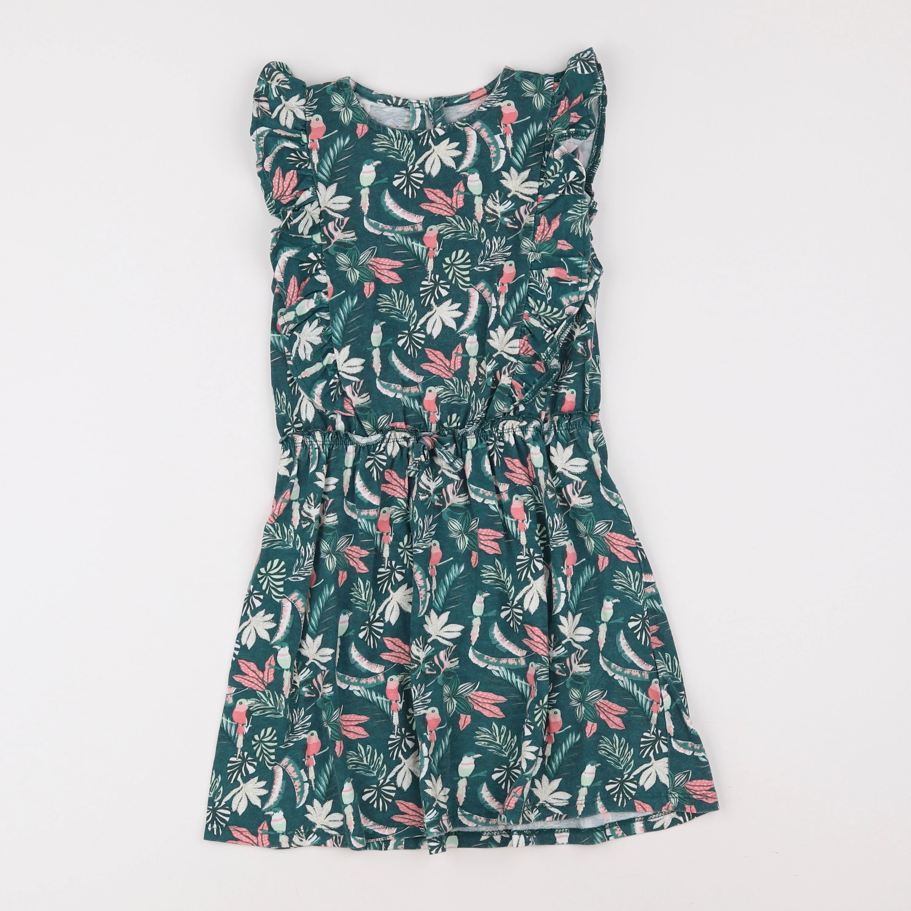 Vertbaudet - robe vert - 8 ans