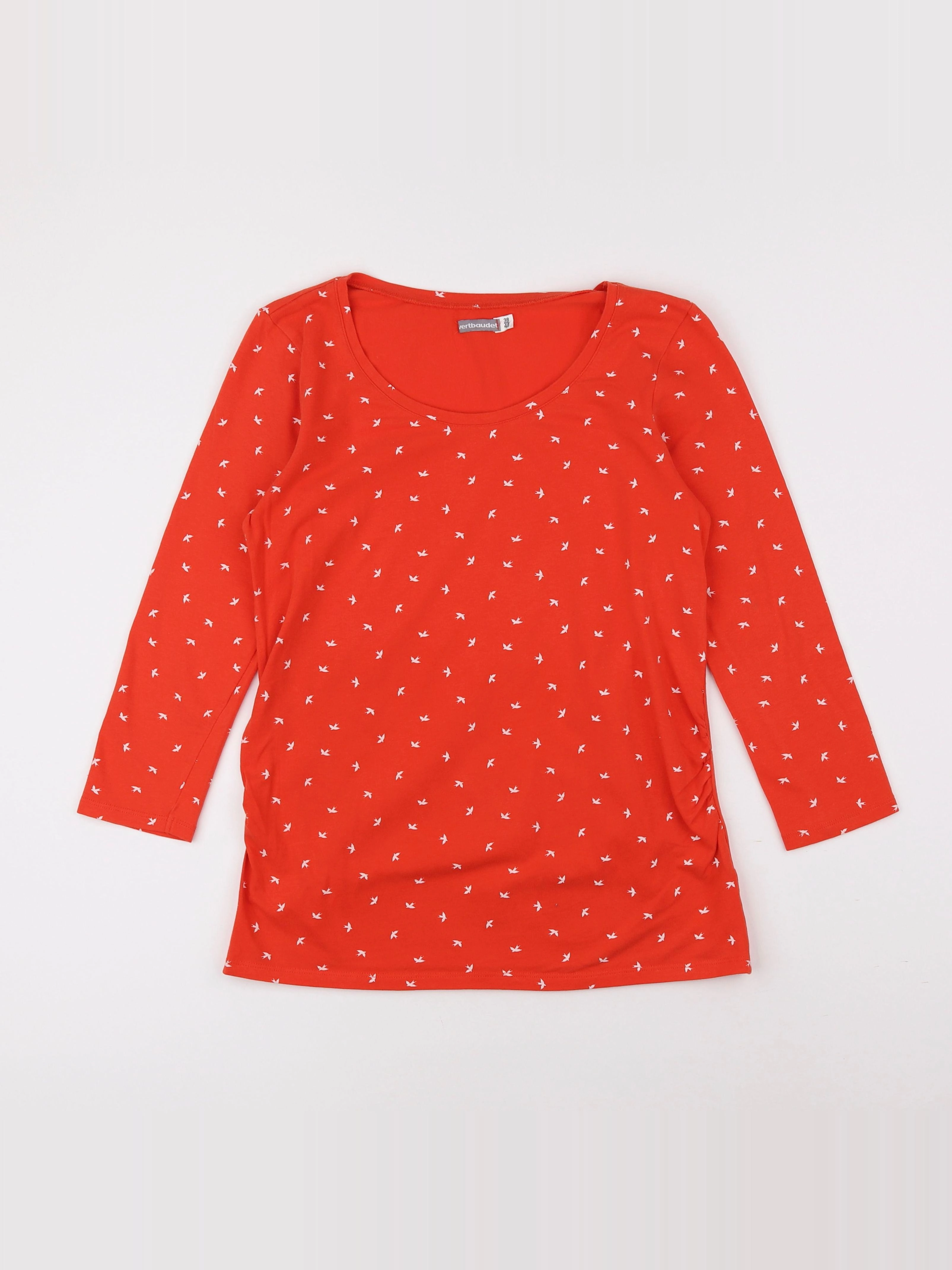 Vertbaudet - tee-shirt grossesse rouge - 38 à 40