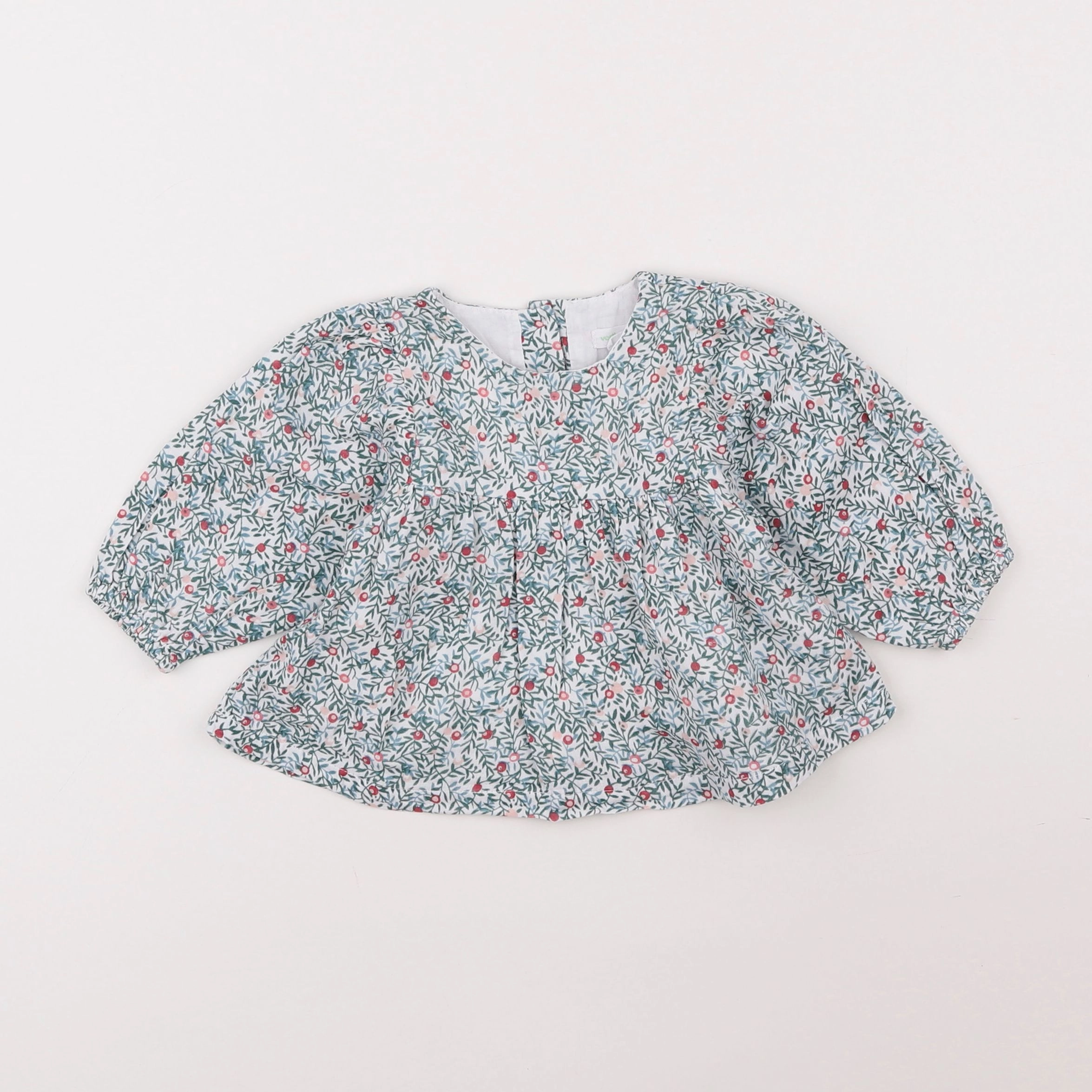 Vertbaudet - blouse vert - 6 mois