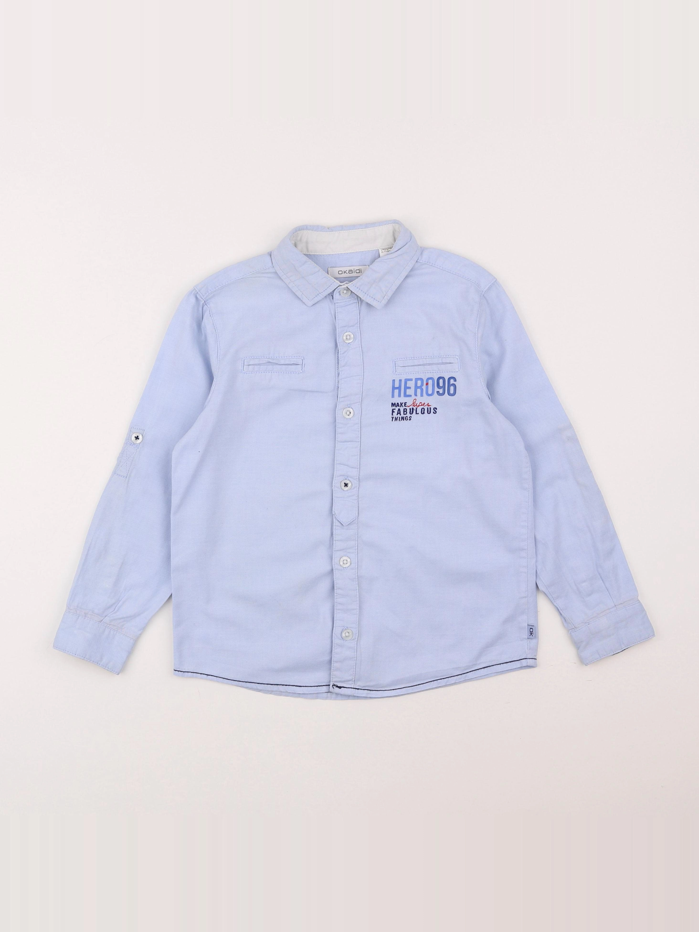 Okaidi - chemise bleu - 6 ans