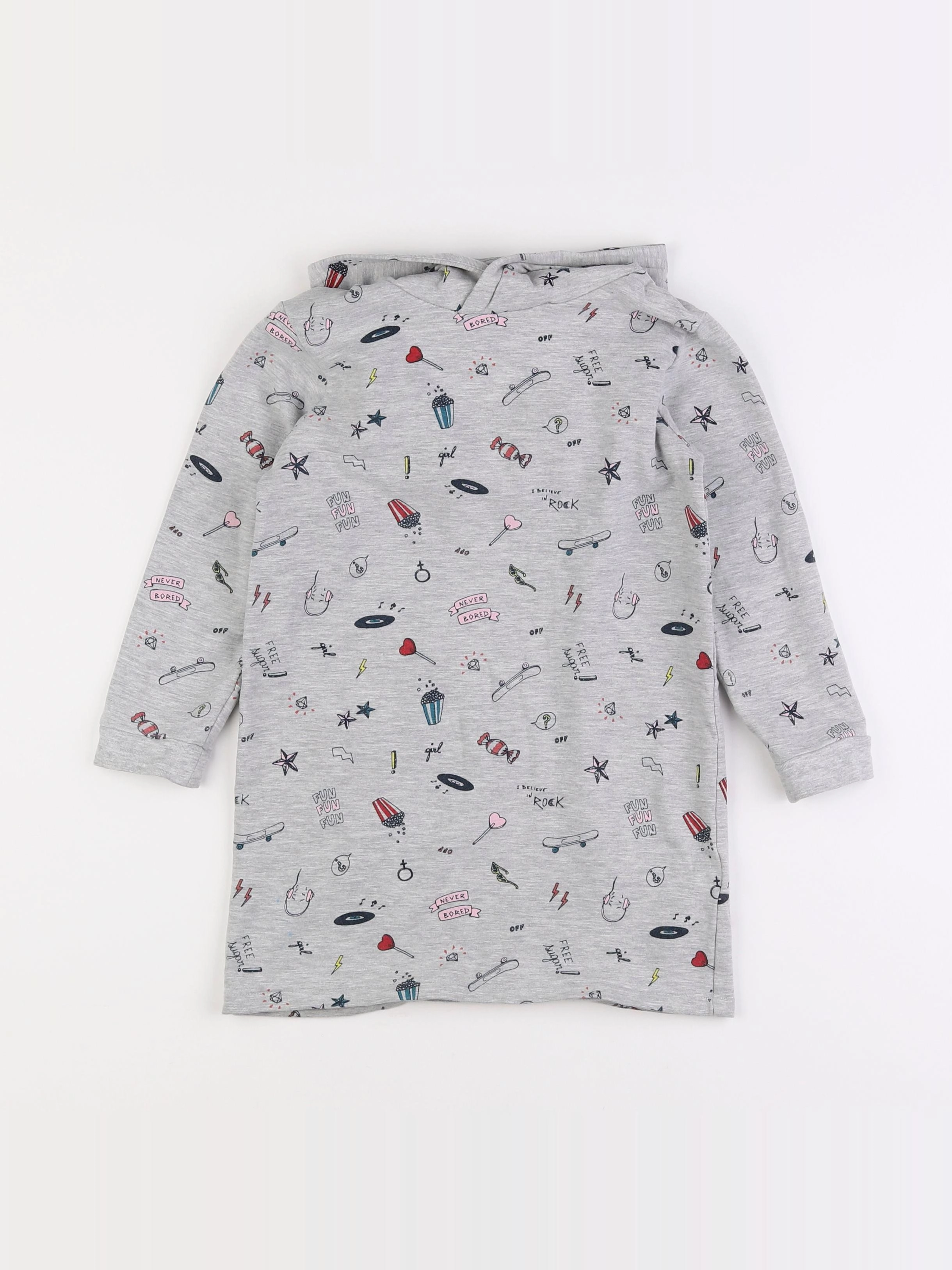 Vertbaudet - robe gris - 6 ans