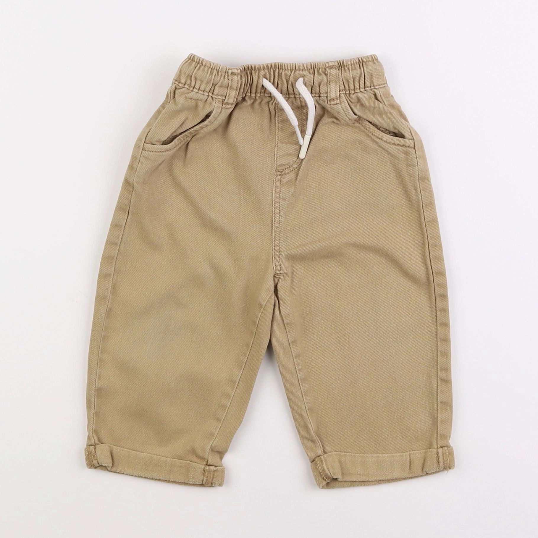 Vertbaudet - pantalon beige - 12 mois