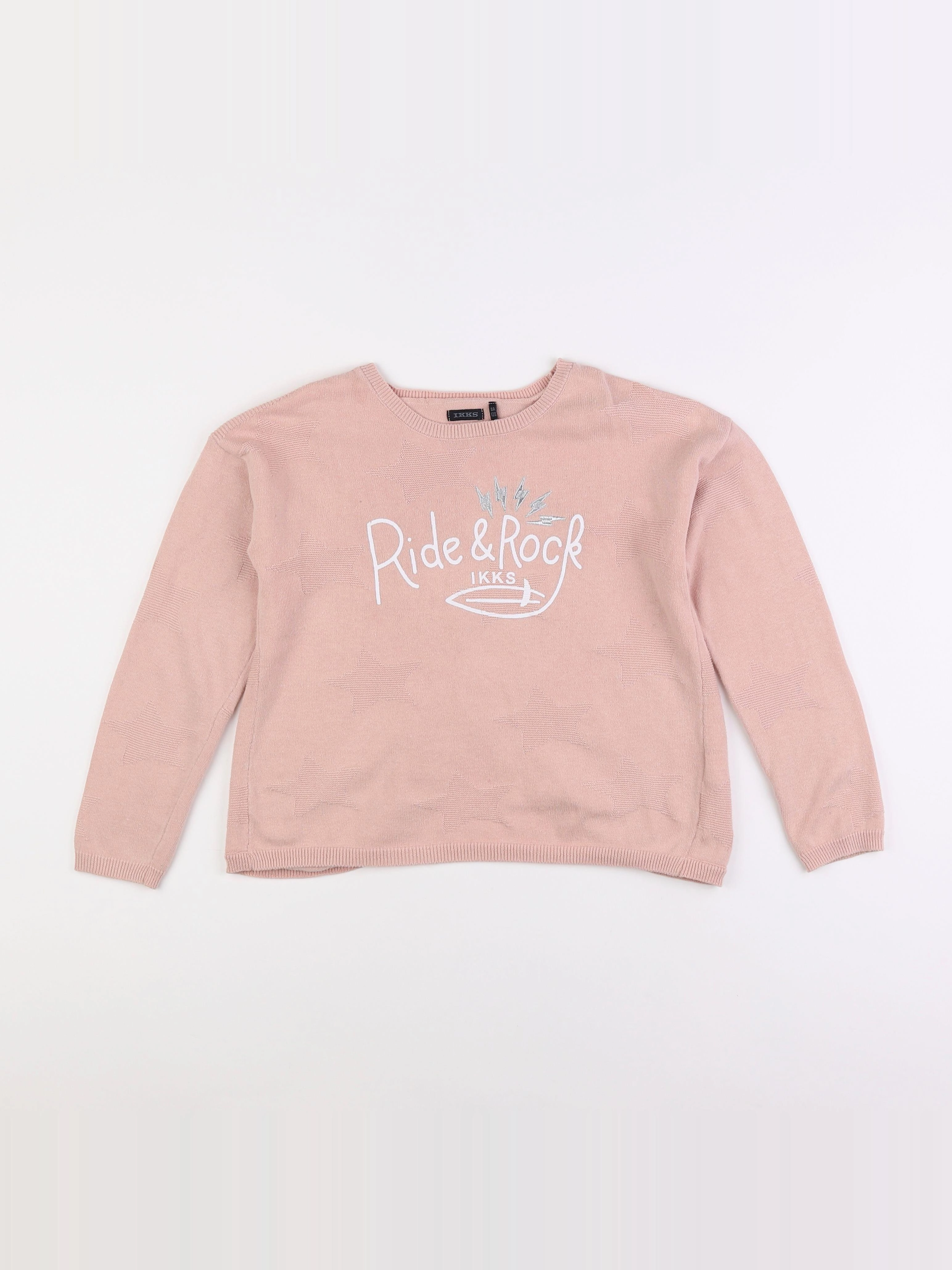 IKKS - pull rose - 8 ans