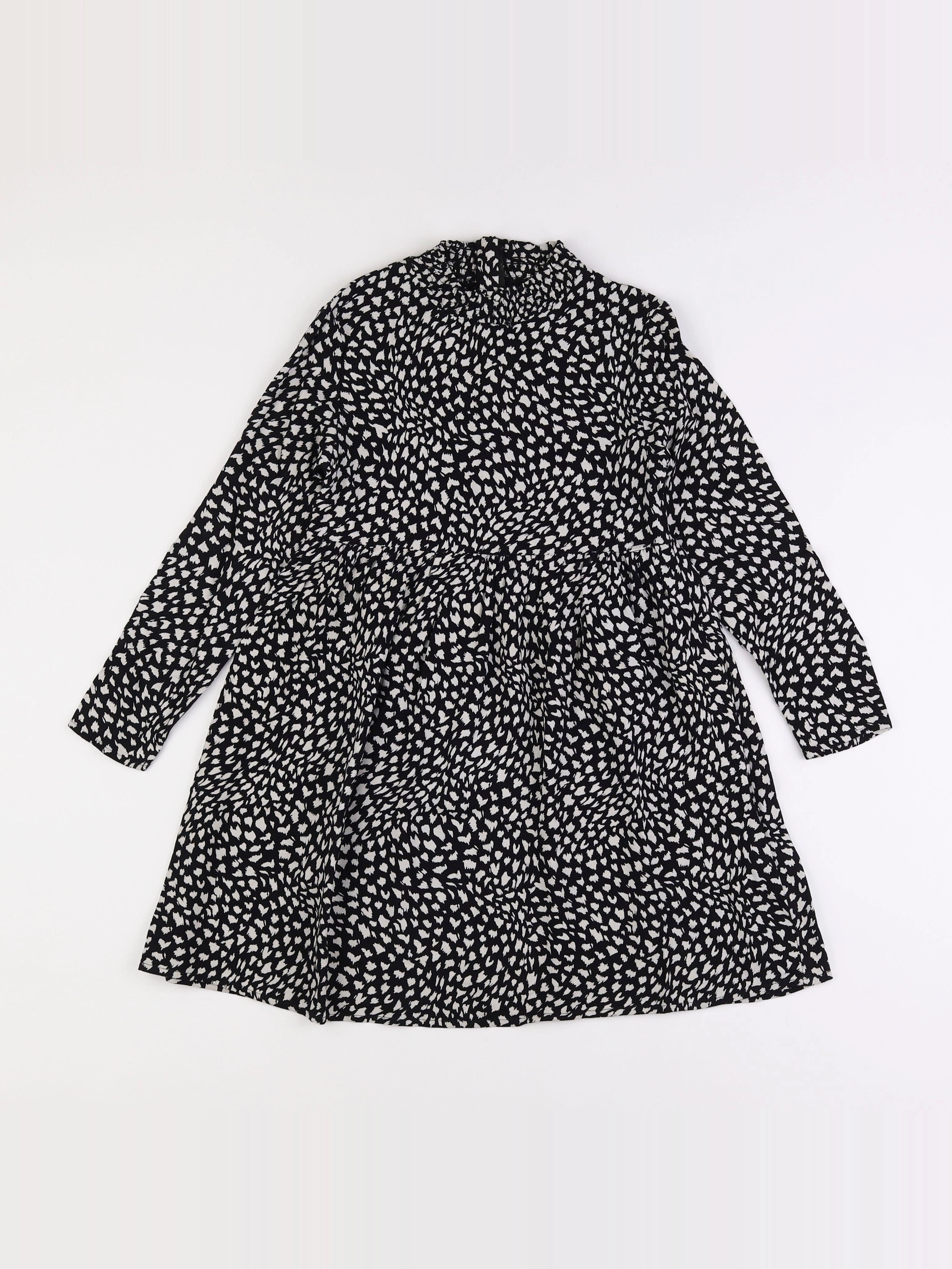 IKKS - robe blanc, noir - 8 ans
