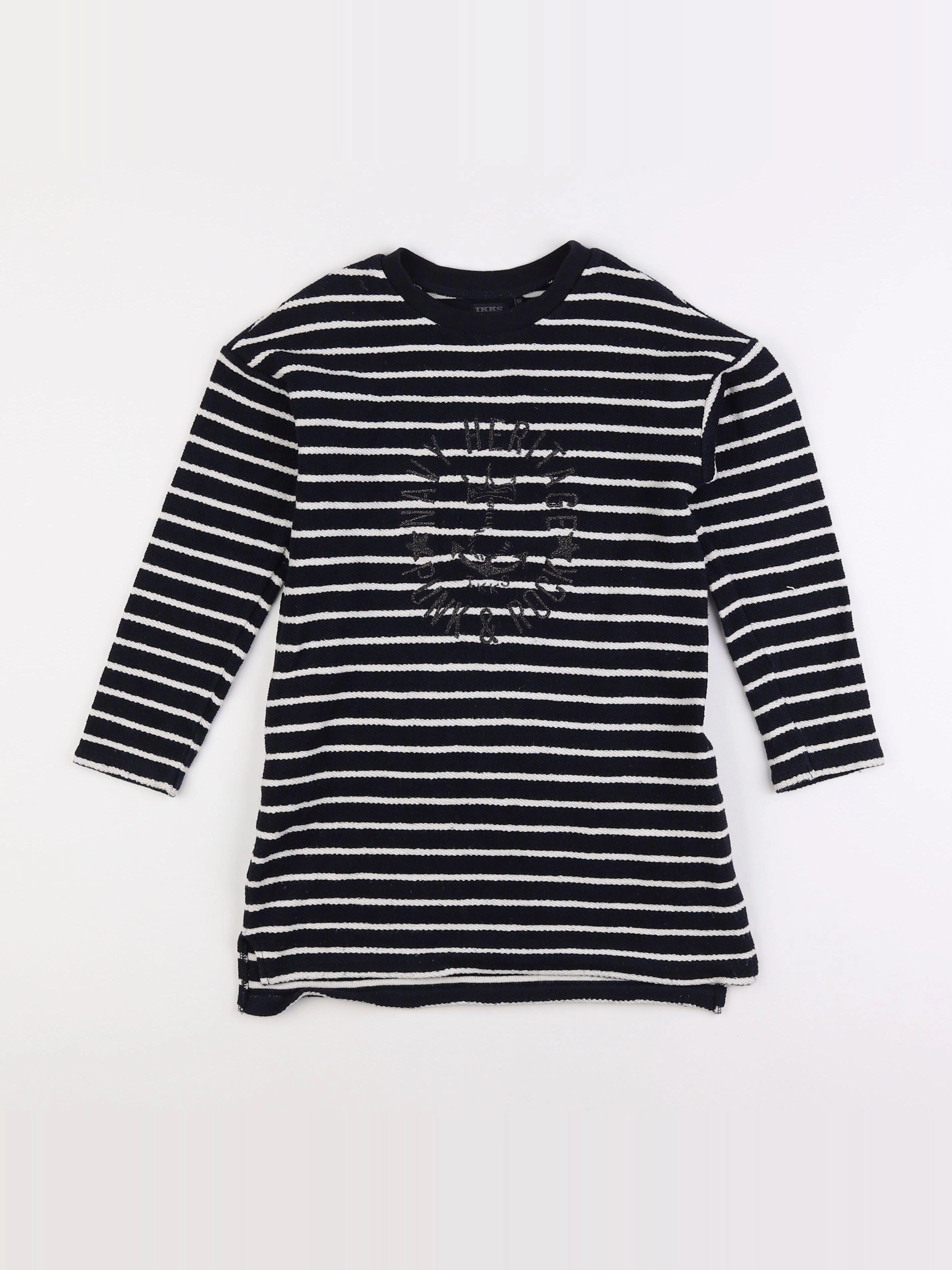 IKKS - robe blanc, bleu - 8 ans