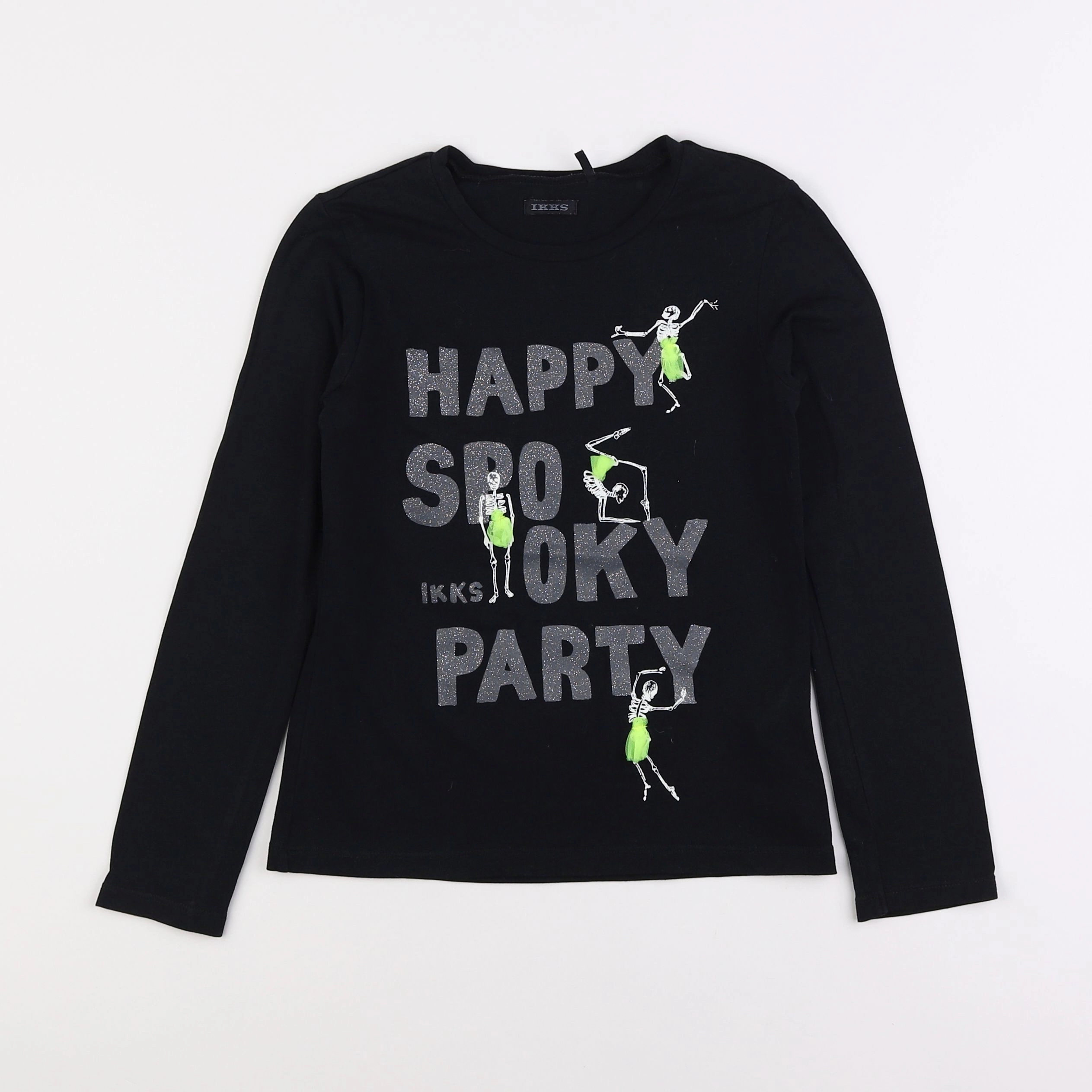 IKKS - tee-shirt noir, argent - 8 ans