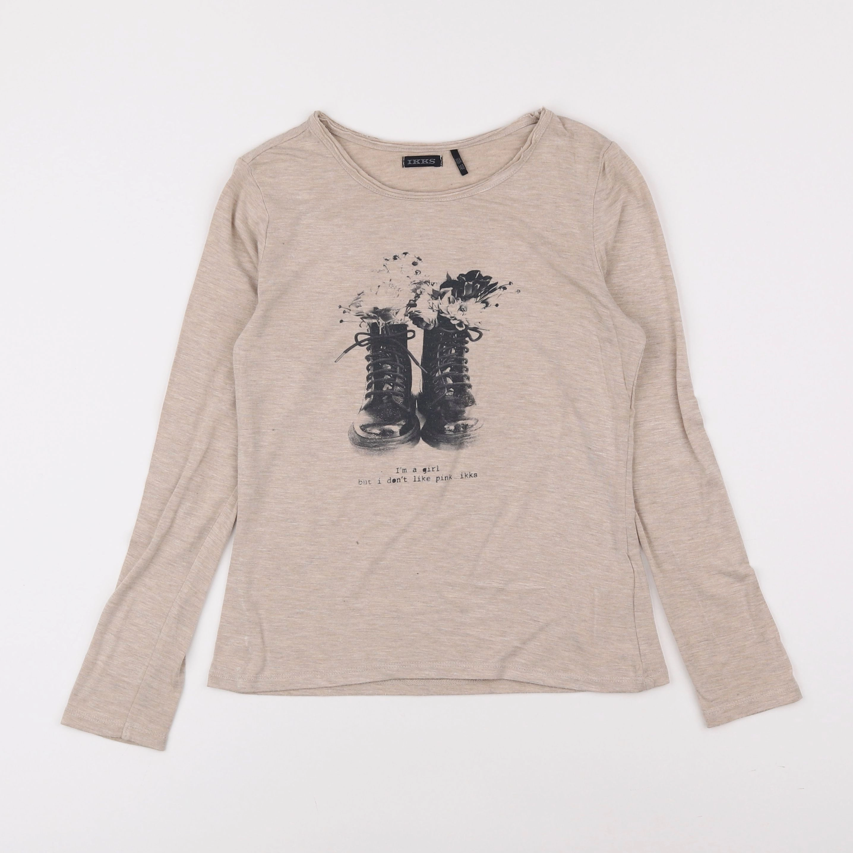 IKKS - tee-shirt beige - 10 ans